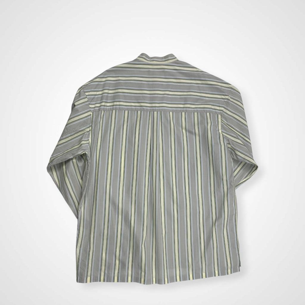 CABaN キャバン / ストライプバンドカラーシャツ 参考定価：30,000程度 SIZE:L