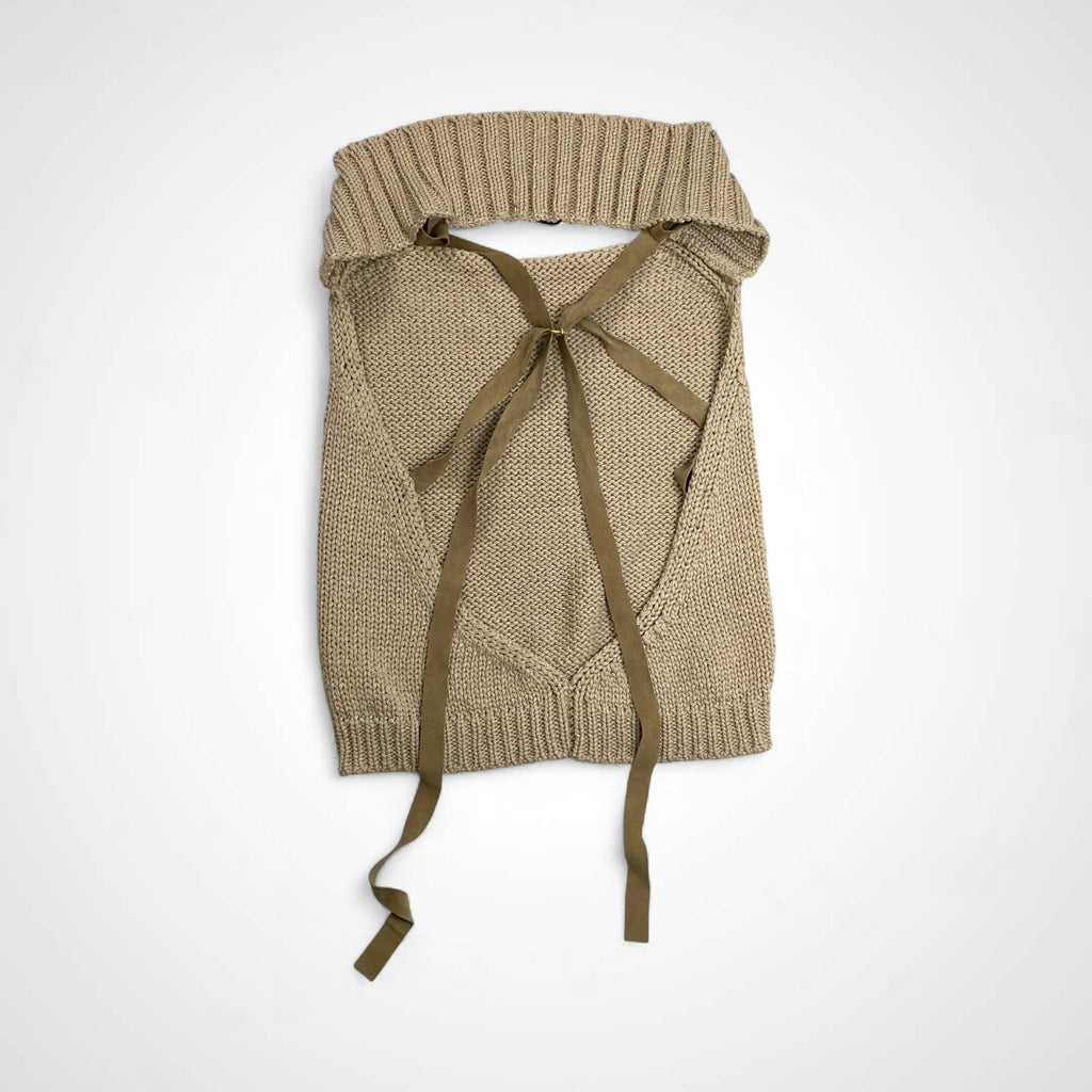 collection PRIVEE? コレクション プリヴェ / オープンバック ニットベスト イタリア製 参考定価：40,000程度 SIZE: