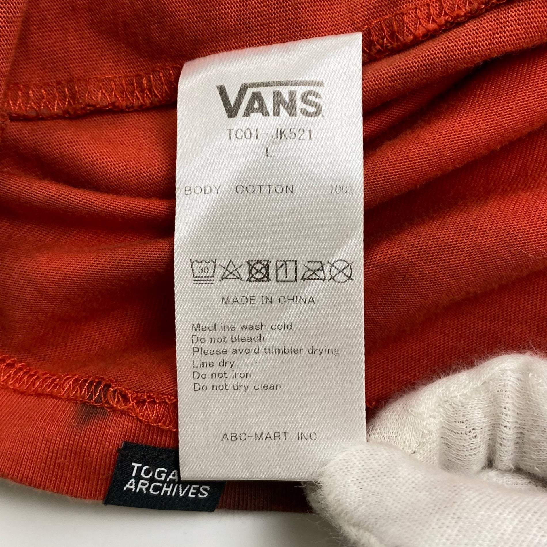 TOGA ARCHIVES × VANS トーガ アーカイブス ヴァンズ / Tie dye T-shirt コラボ Tシャツ 参考定価：15,000+tax SIZE:L