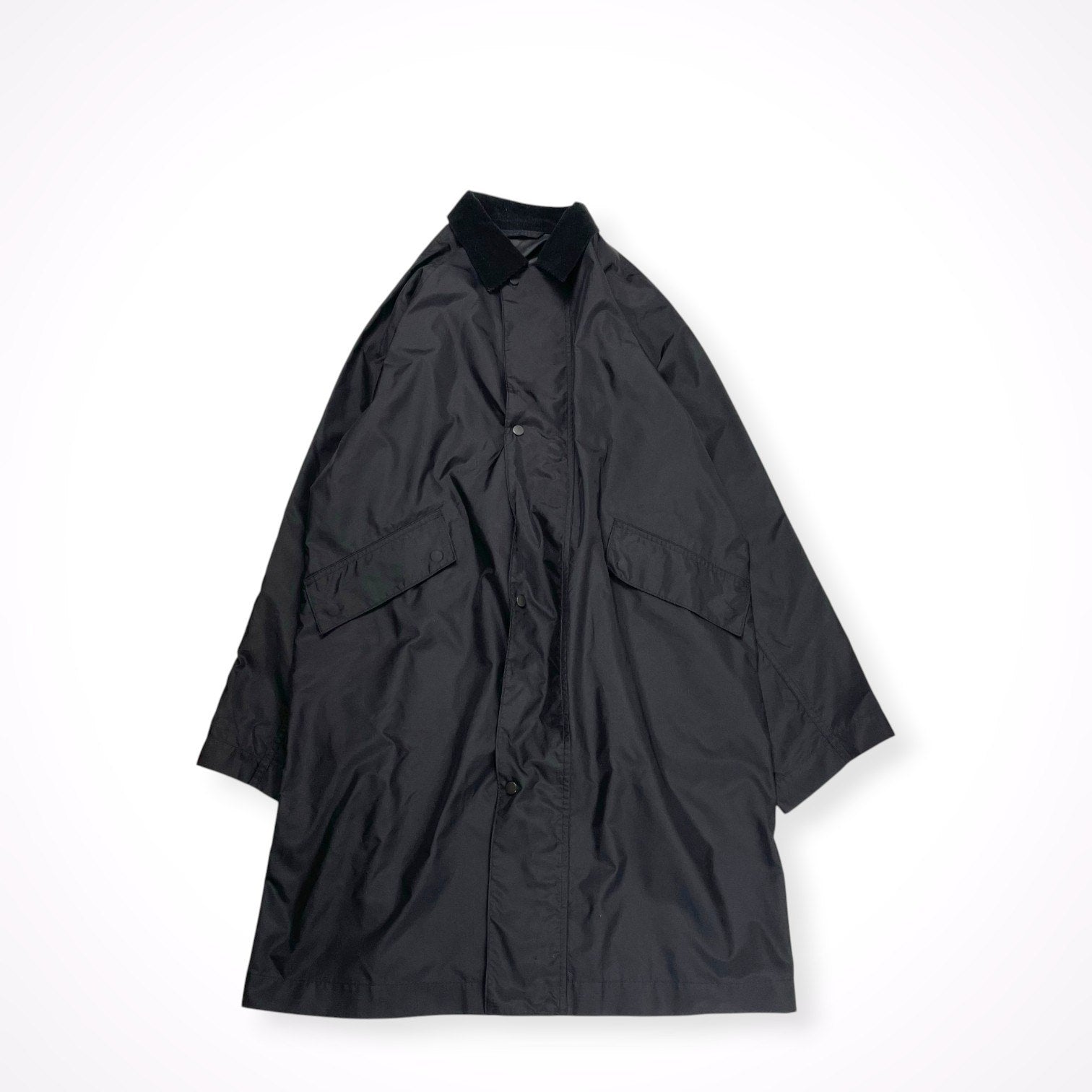 YLEVE / CYCLE NYLON WATER REPELLENT CLOTH COAT コーデュロイ襟ナイロンコート SIZE:5