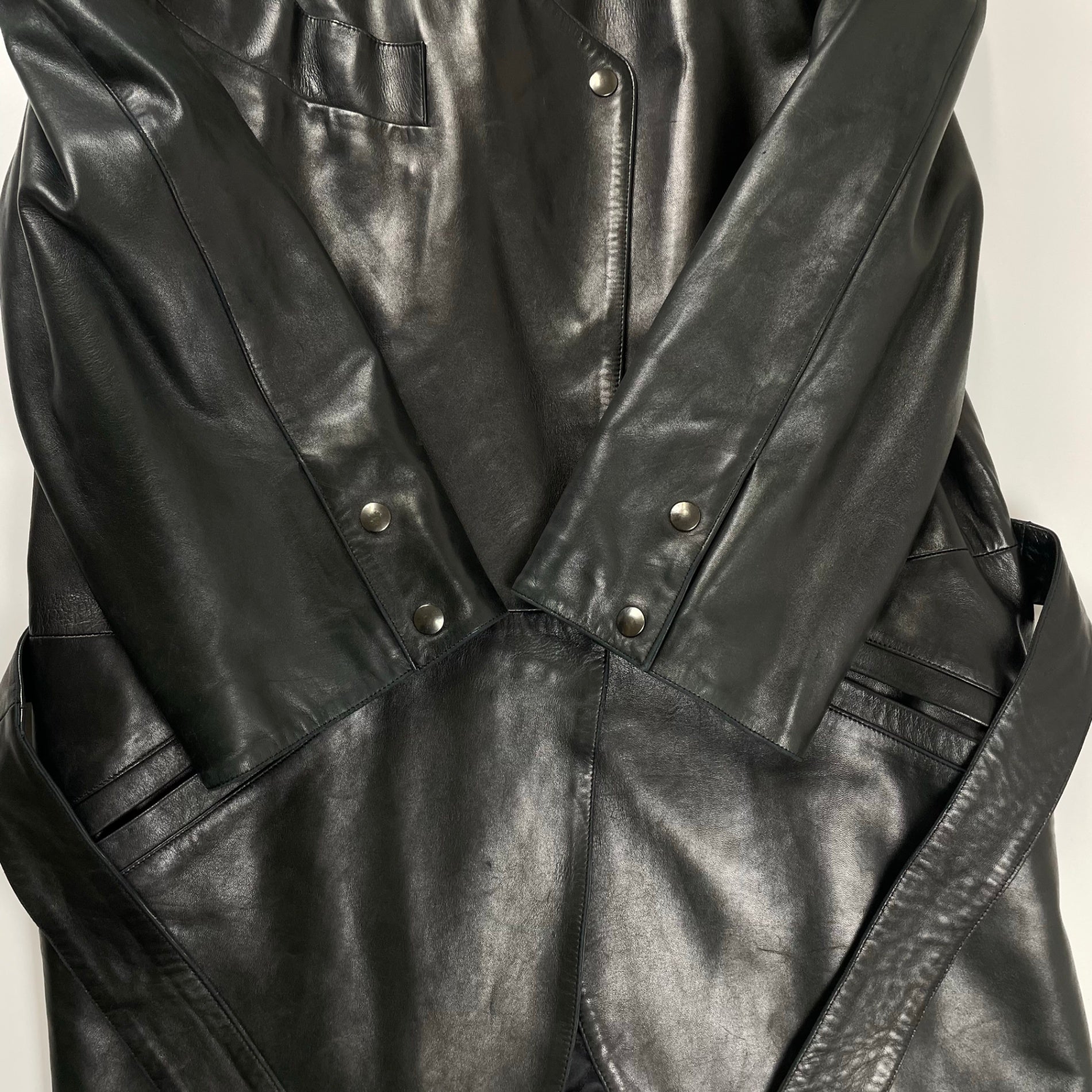 CLAUDE MONTANA クロードモンタナ / アーカイブレザーコート ブラック SIZE:36