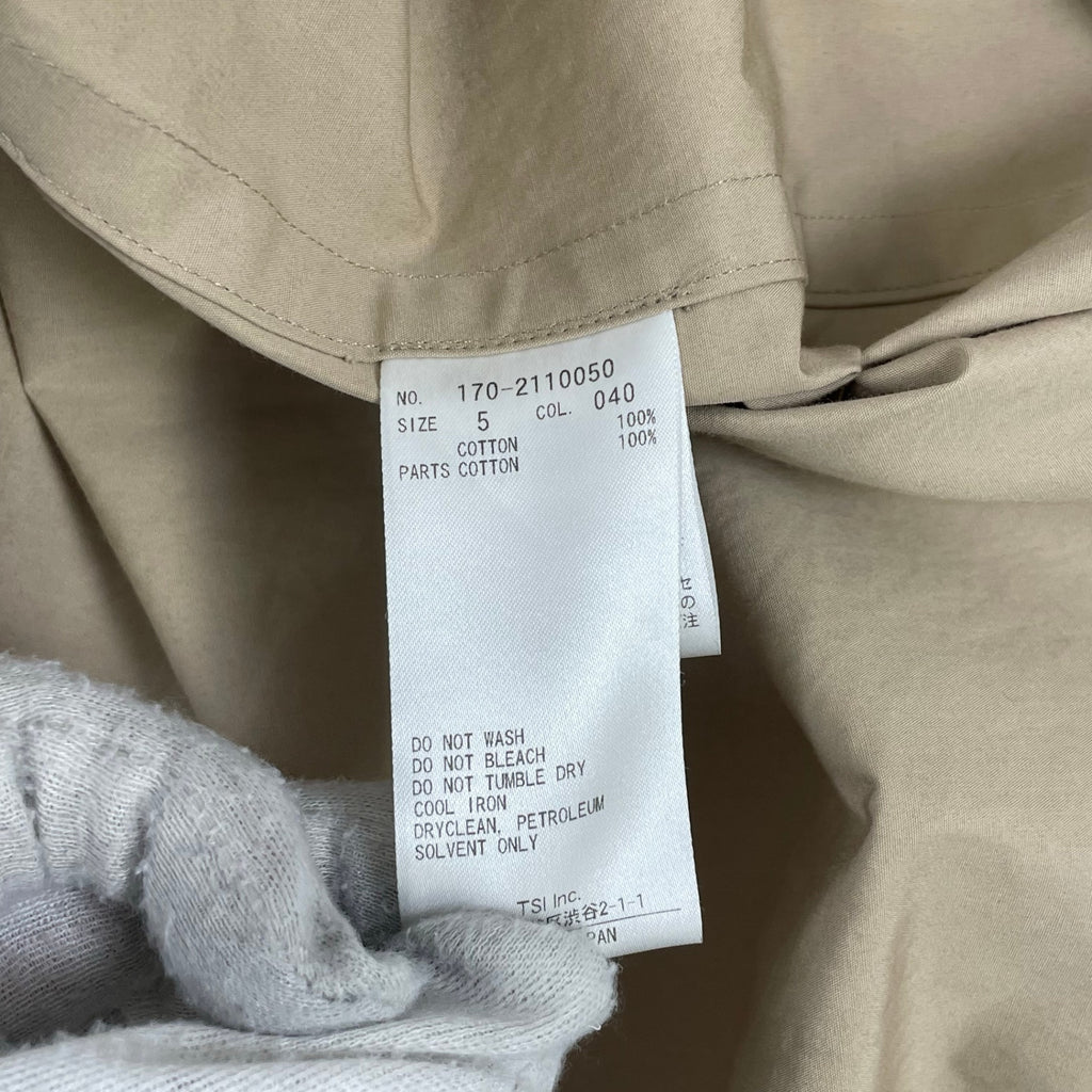 YLEVE / COTTON GABARDINE TRENCH COAT 参考定価：100,000程度 SIZE:5