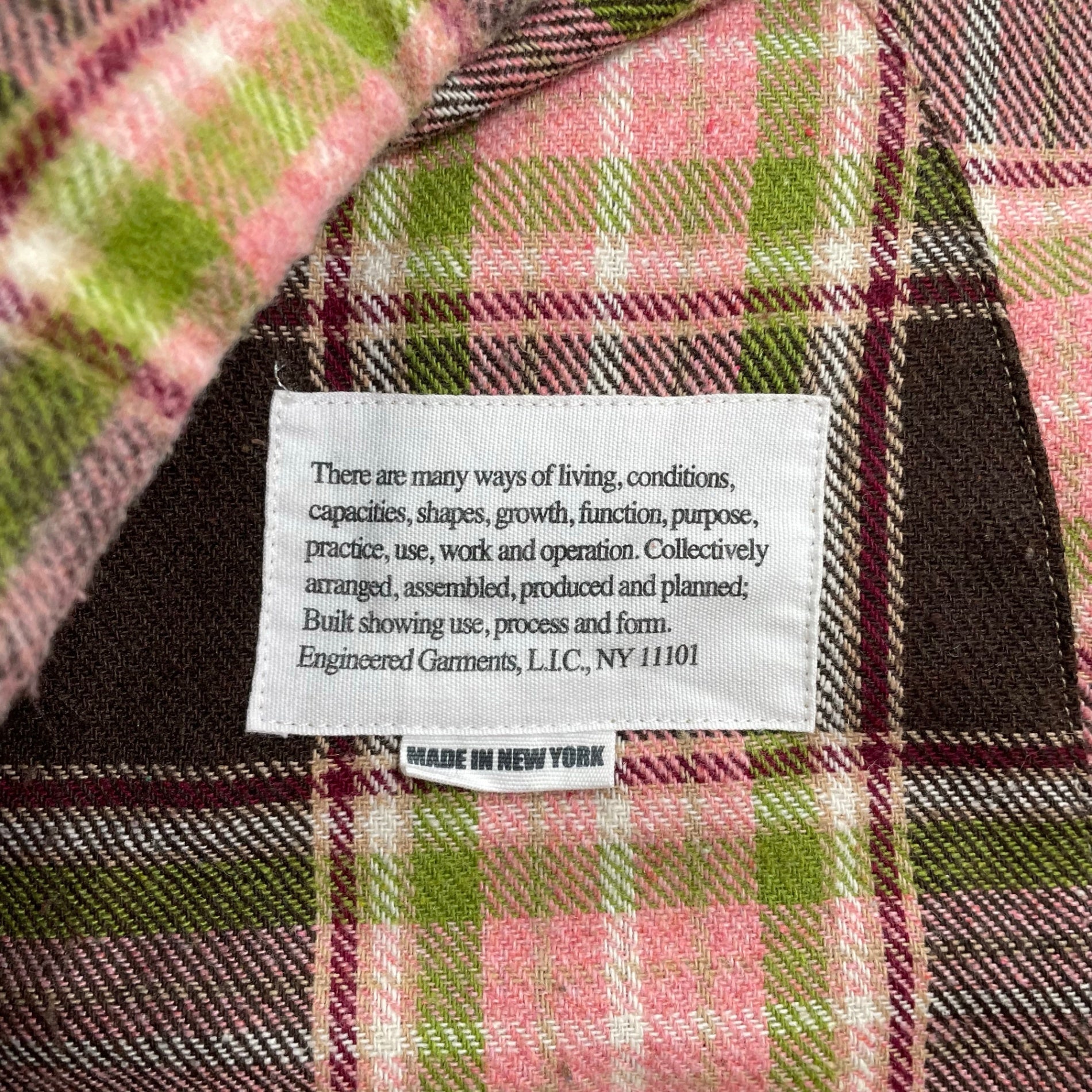 Engineered Garments エンジニアードガーメンツ / CAGOULE SHIRT POLY WOOL PLAID 参考定価：43,000+tax SIZE:S(L程度)