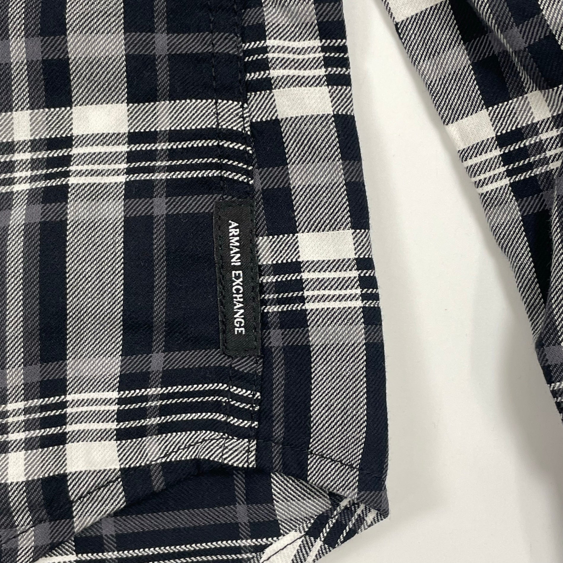 ARMANI EXCHANGE アルマーニ エクスチェンジ / ハイドポケットチェックシャツ 参考定価：25,000程度 SIZE:S