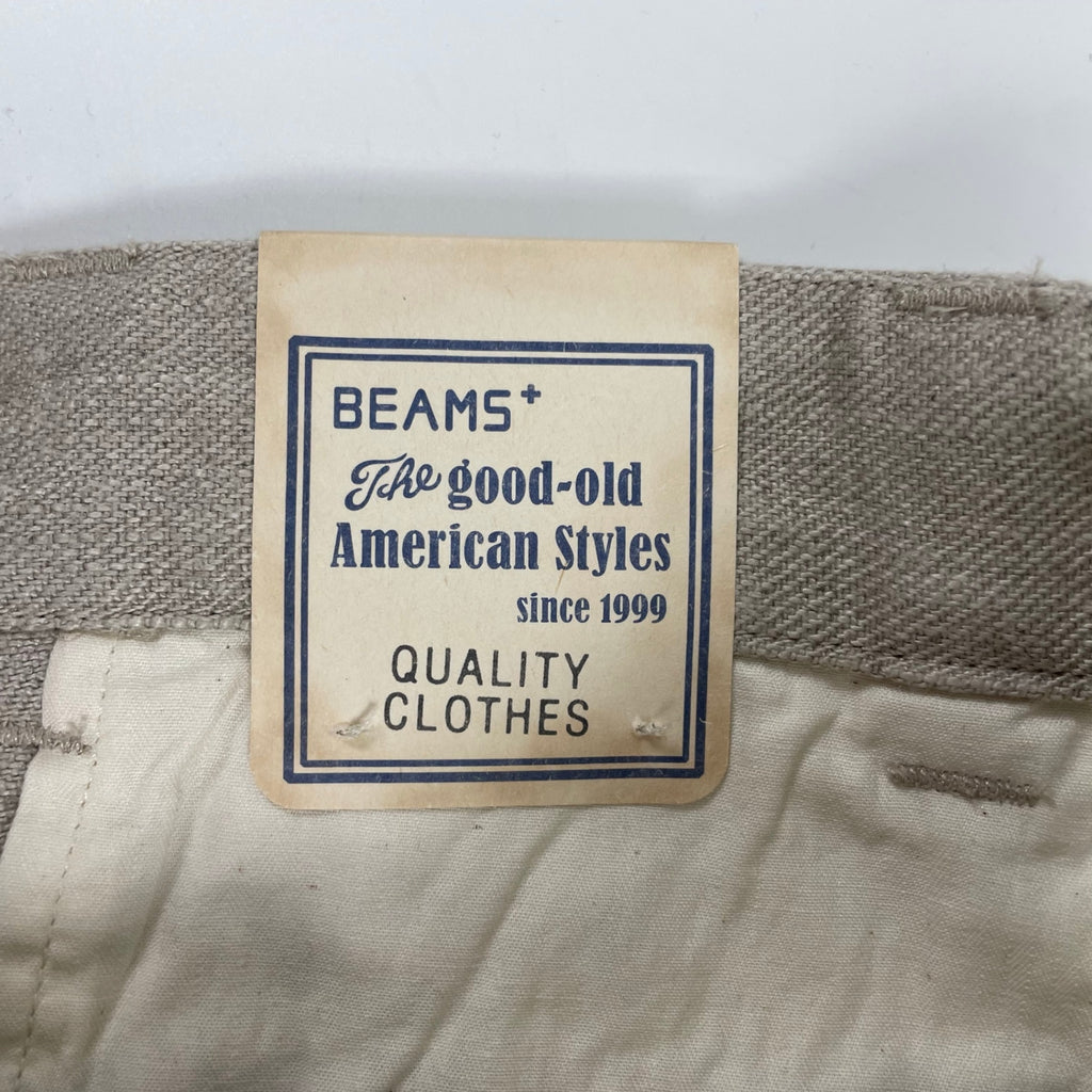 BEAMS PLUS ビームスプラス / 2プリーツリネンパンツ 未使用品 参考定価：16,000+tax SIZE:XS