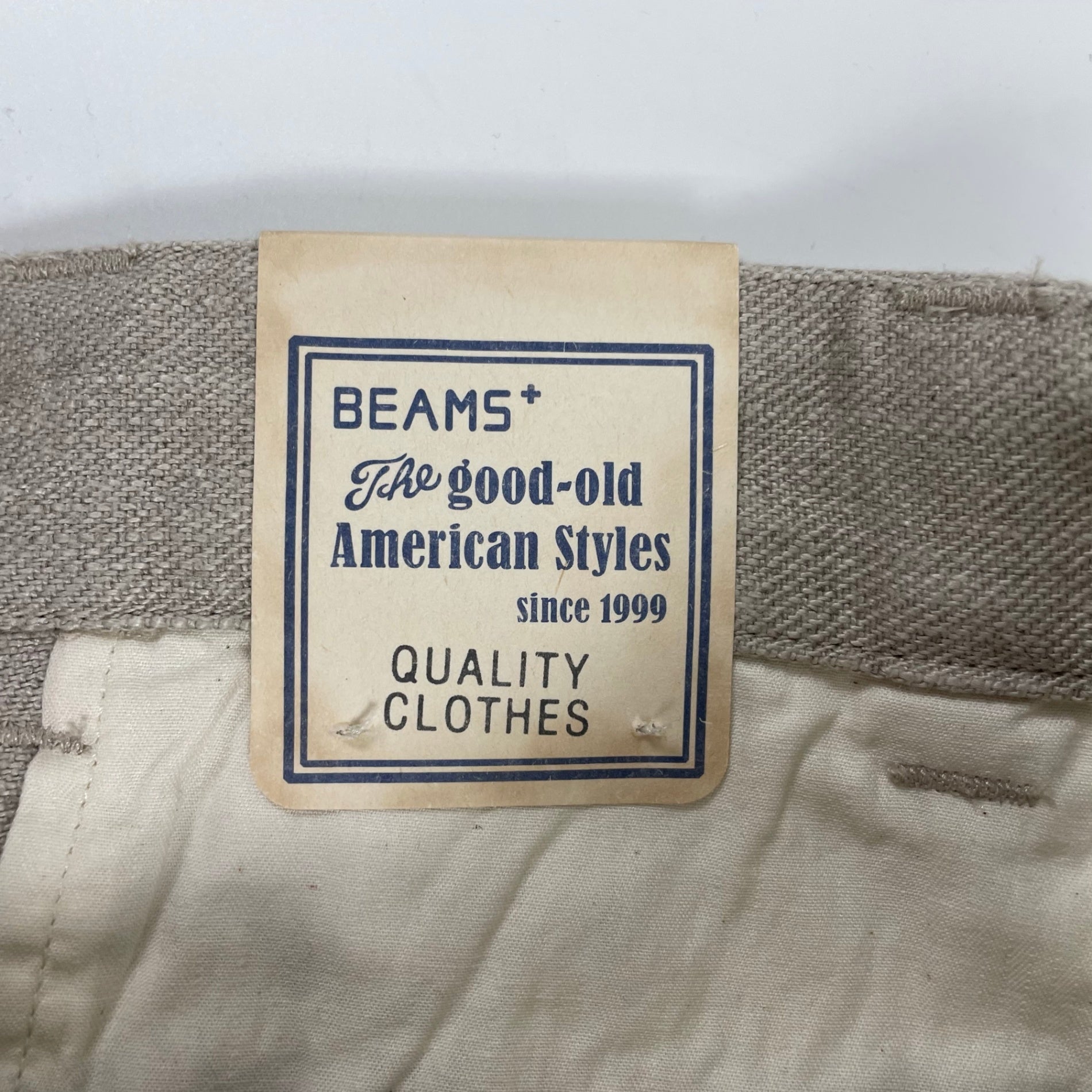 BEAMS PLUS ビームスプラス / 2プリーツリネンパンツ 未使用品 参考定価：16,000+tax SIZE:XS