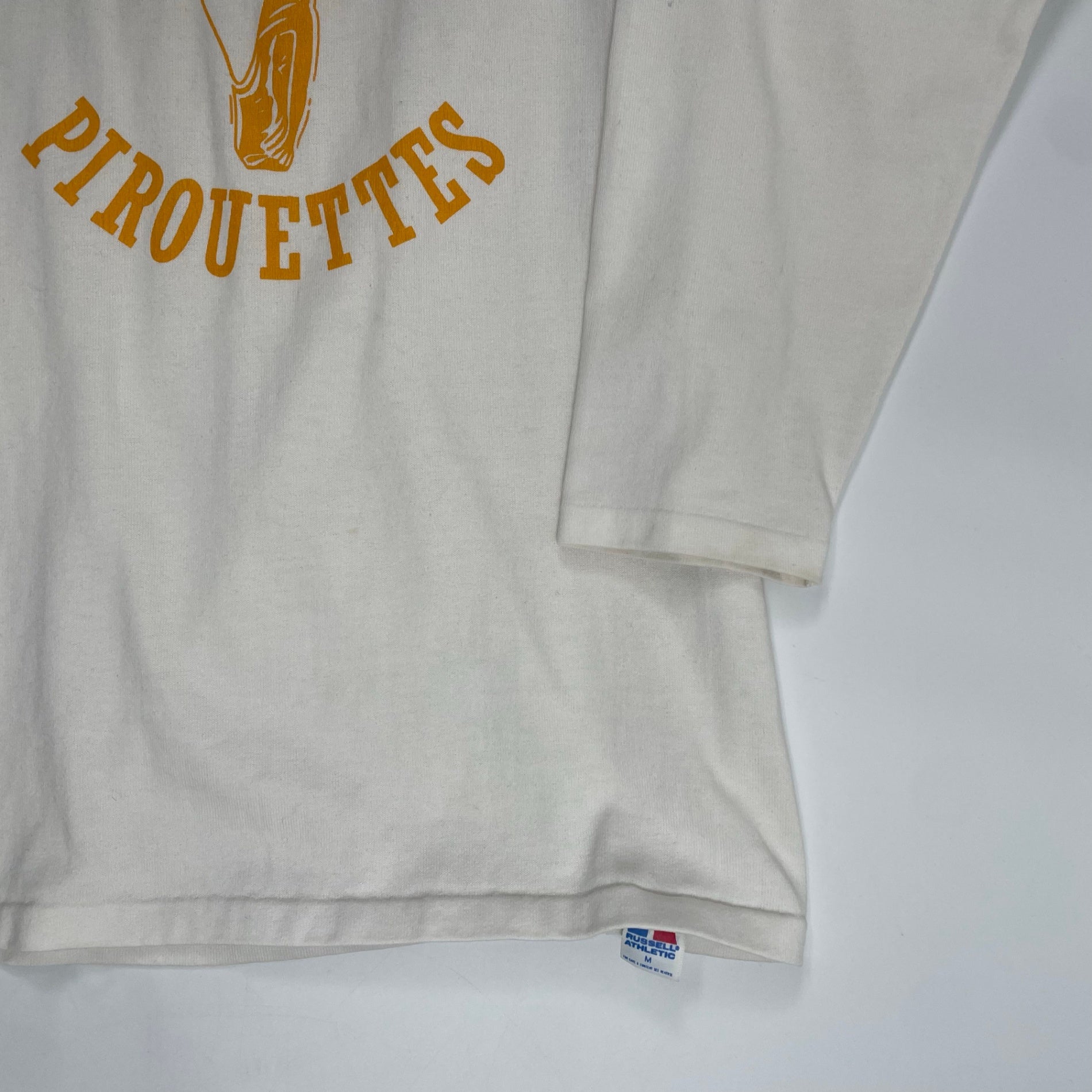 RUSSELL ATHLETIC ラッセルアスレチック / 80sフットボールTEE 両面プリント SIZE：M