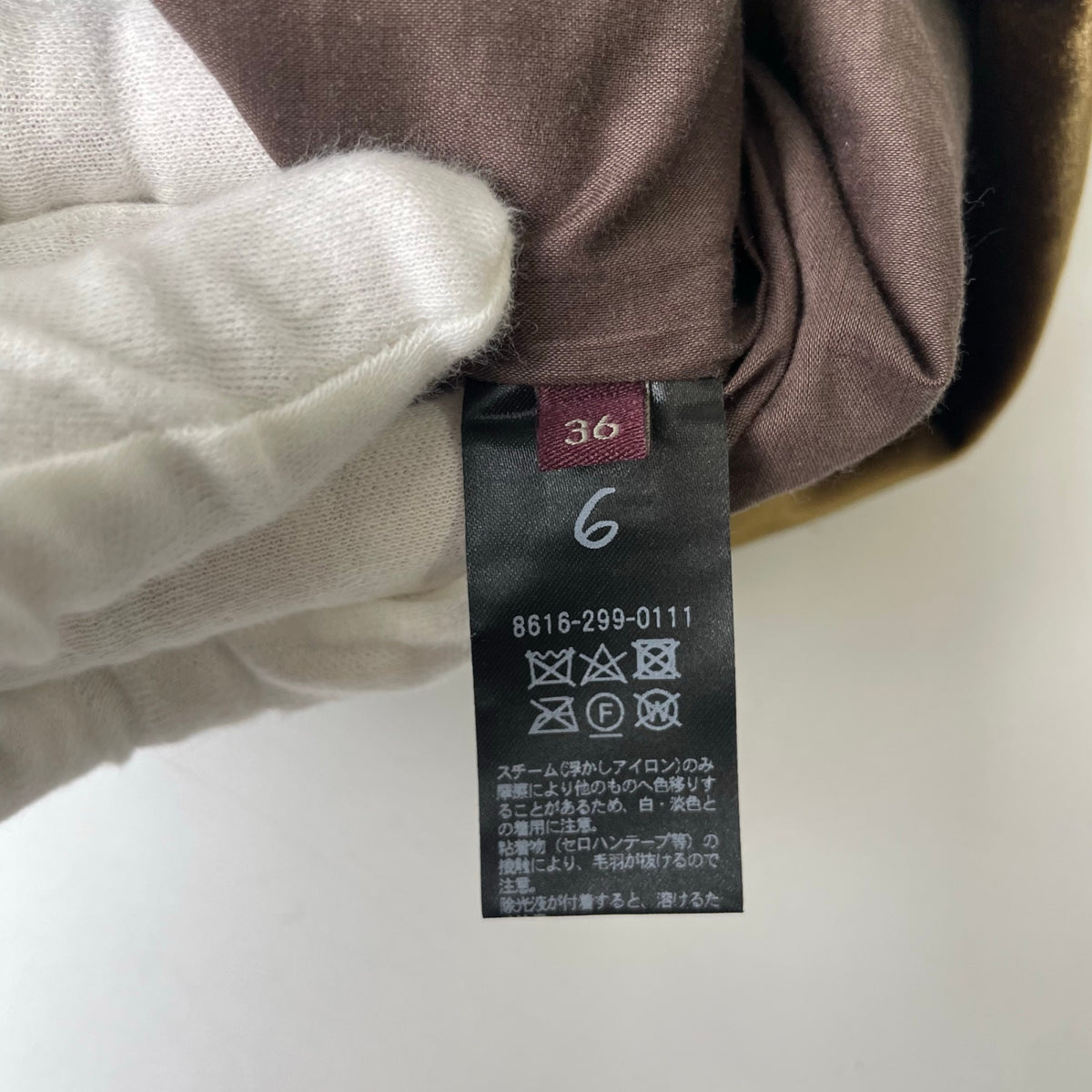 6 BEAUTY＆YOUTH / ベロア ベアトップ 参考定価：25,500程度 SIZE:36