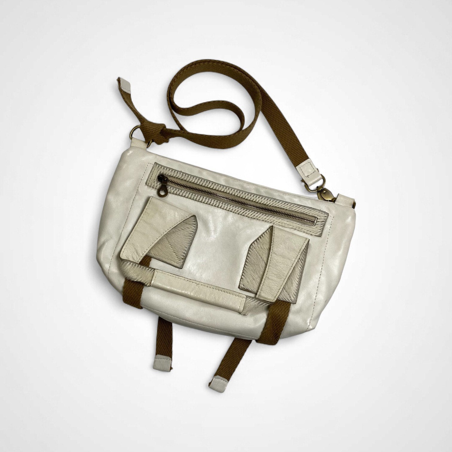 JAS M.B LONDON ジャスエムビー / レザー ハラコ ショルダーバッグ ハンドメイド 英国製