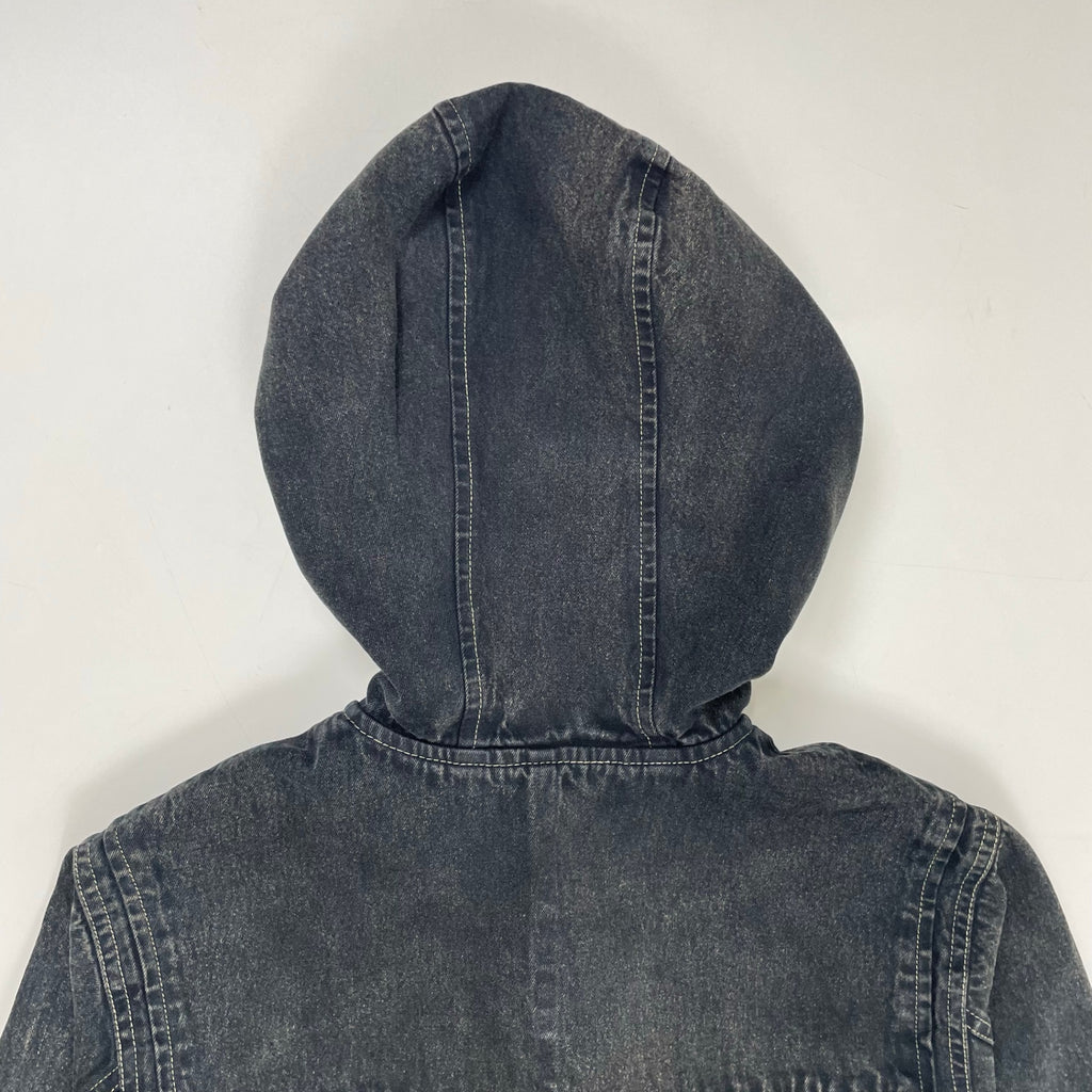DENIM＆Co / ブラックデニムダッフルコート SIZE:M