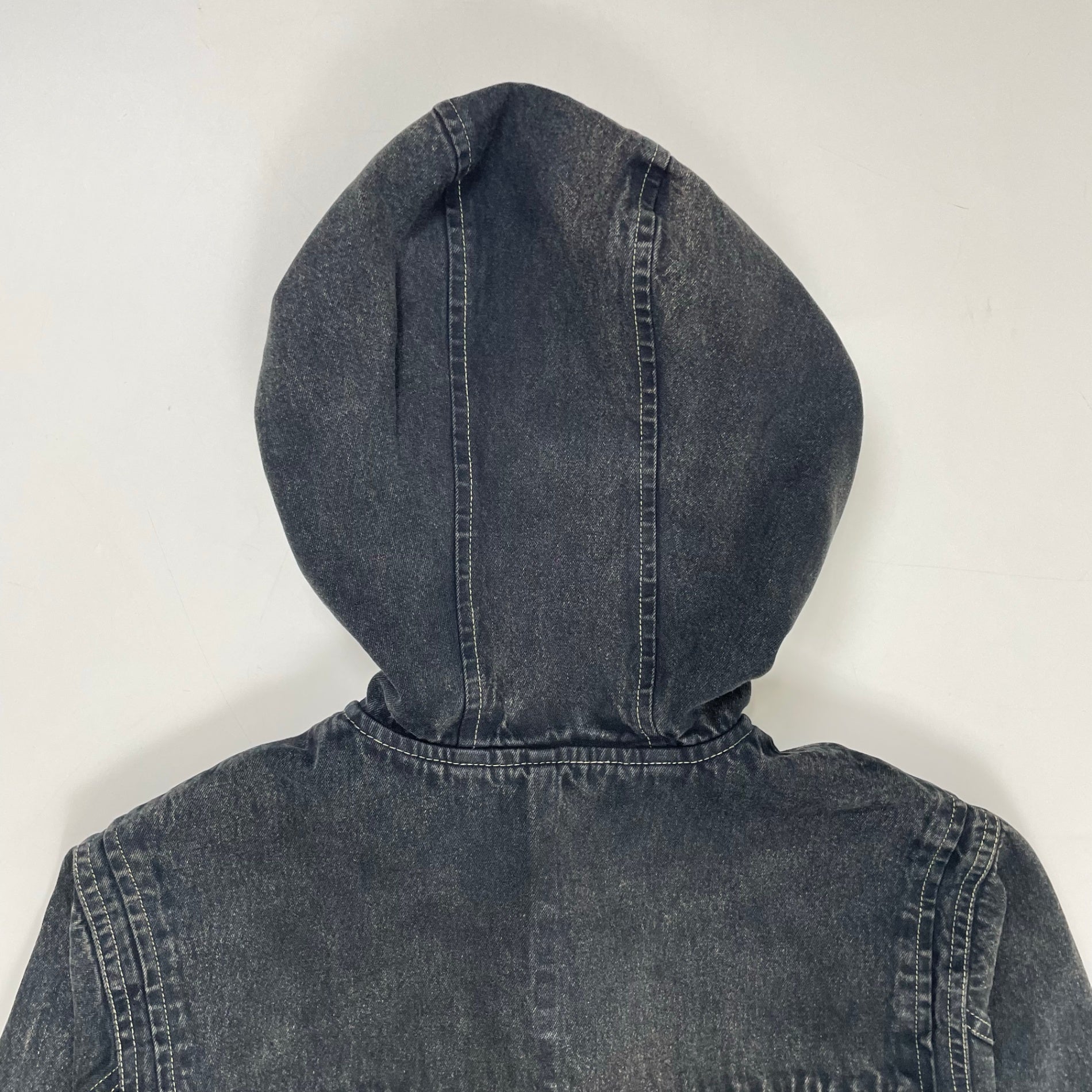 DENIM＆Co / ブラックデニムダッフルコート SIZE:M