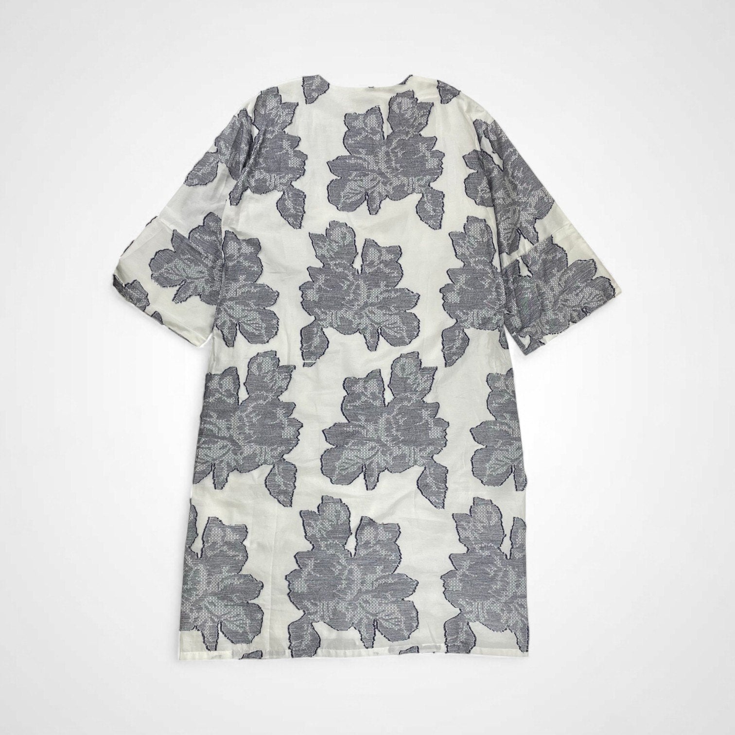 UNITED ARROWS ユナイテッドアローズ / ヘンリーネック ジャガードシャツワンピース 参考定価：18,000程度 SIZE:36