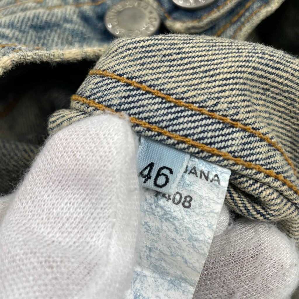 DOLCE＆GABBANA ドルチェ＆ガッバーナ / 02AWクラッシュデニムジャケット インディゴ  SIZE:46