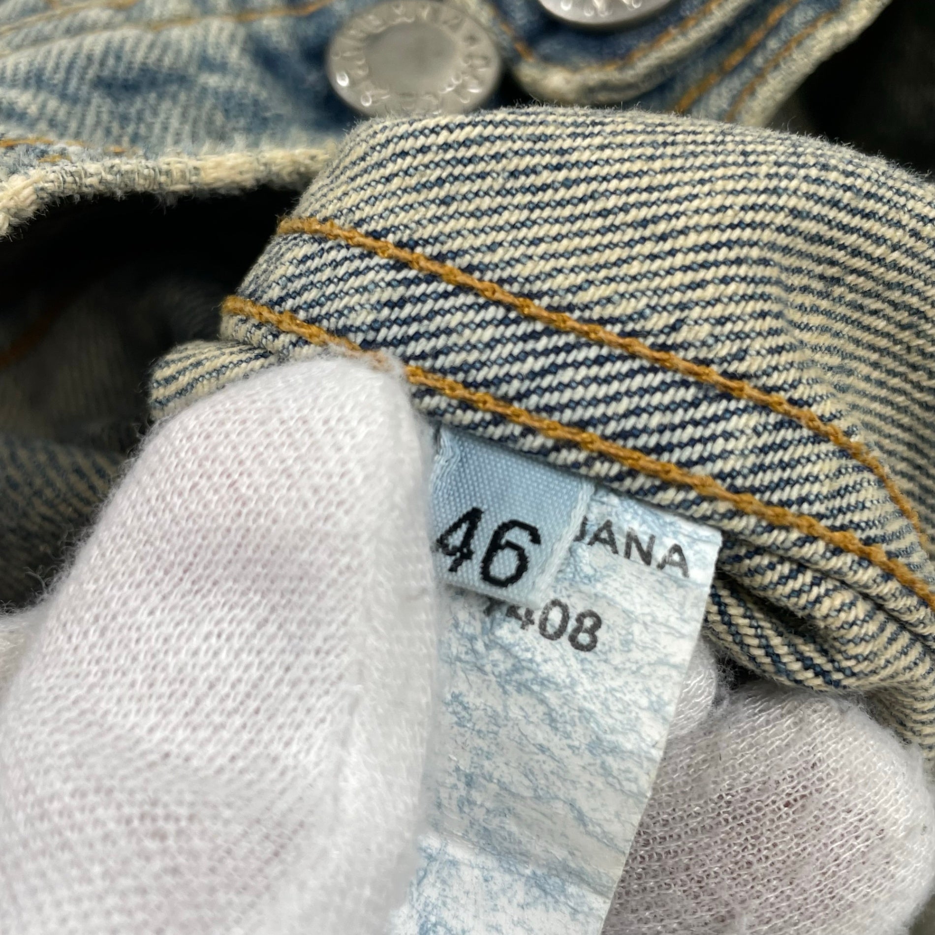 DOLCE＆GABBANA ドルチェ＆ガッバーナ / 02AWクラッシュデニムジャケット インディゴ  SIZE:46