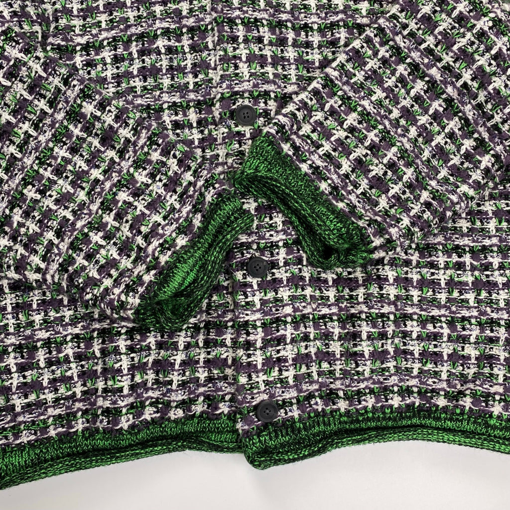 MAISON SPECIAL メゾンスぺシャル / TWEEDYプライムオーバーVネックニットカーディガン ツイード SIZE:01