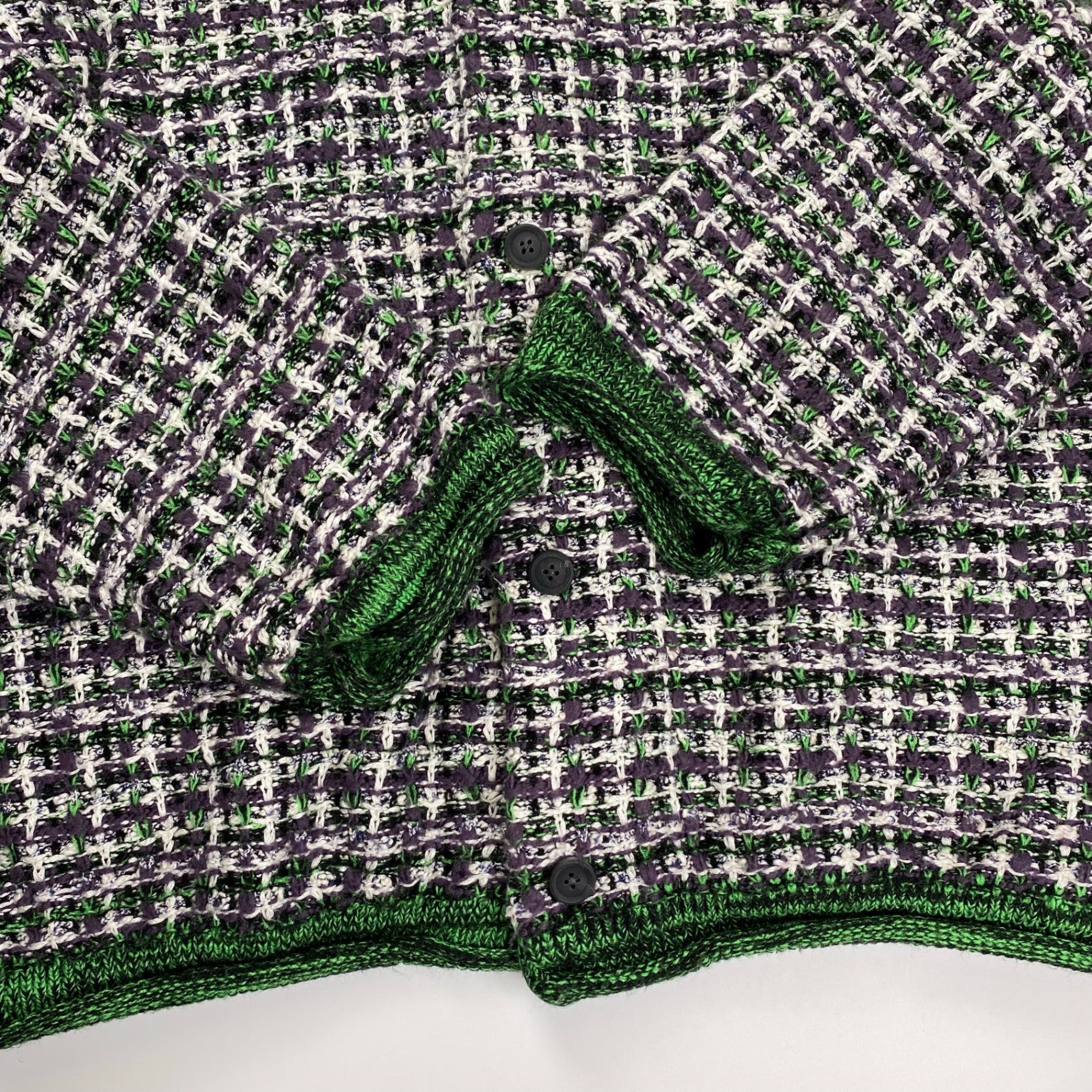 MAISON SPECIAL メゾンスぺシャル / TWEEDYプライムオーバーVネックニットカーディガン ツイード SIZE:01