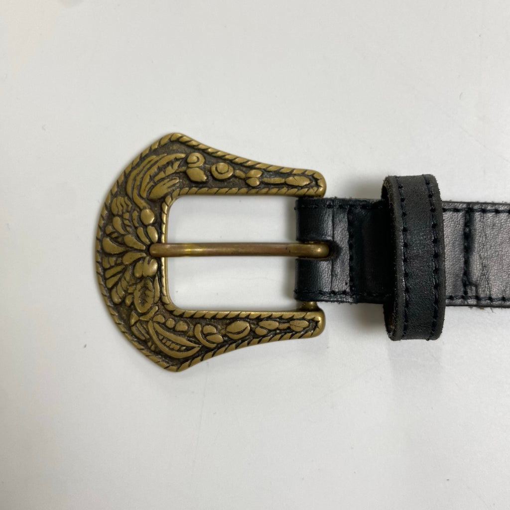 KENSHO ケンショウ / バレットデザイン レザーベルト 彫金 全長101cm