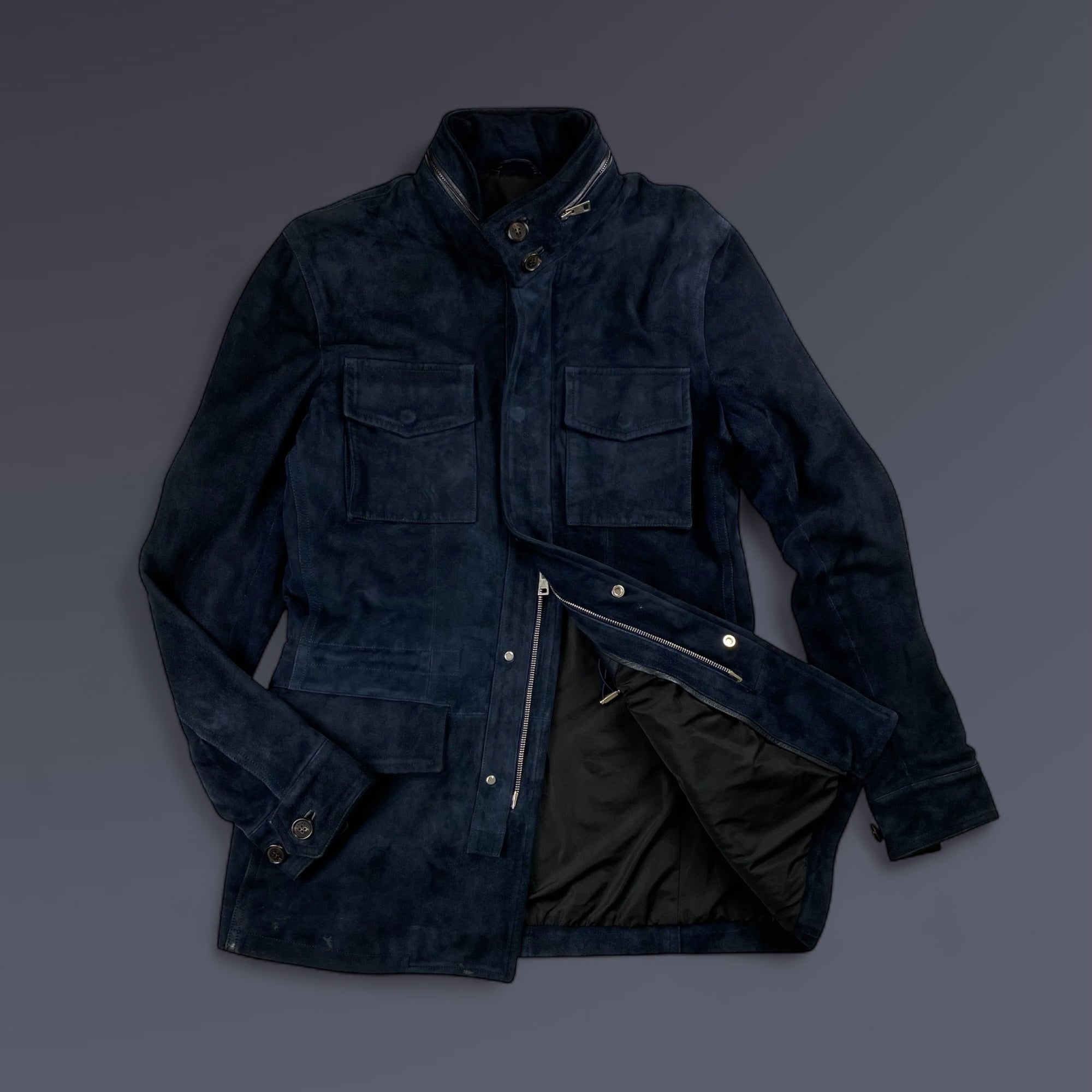 【干場 義雅さん別注】 SANNINO サンニーノ / M-65タイプ ラムレザー スエード ジャケット SIZE：48