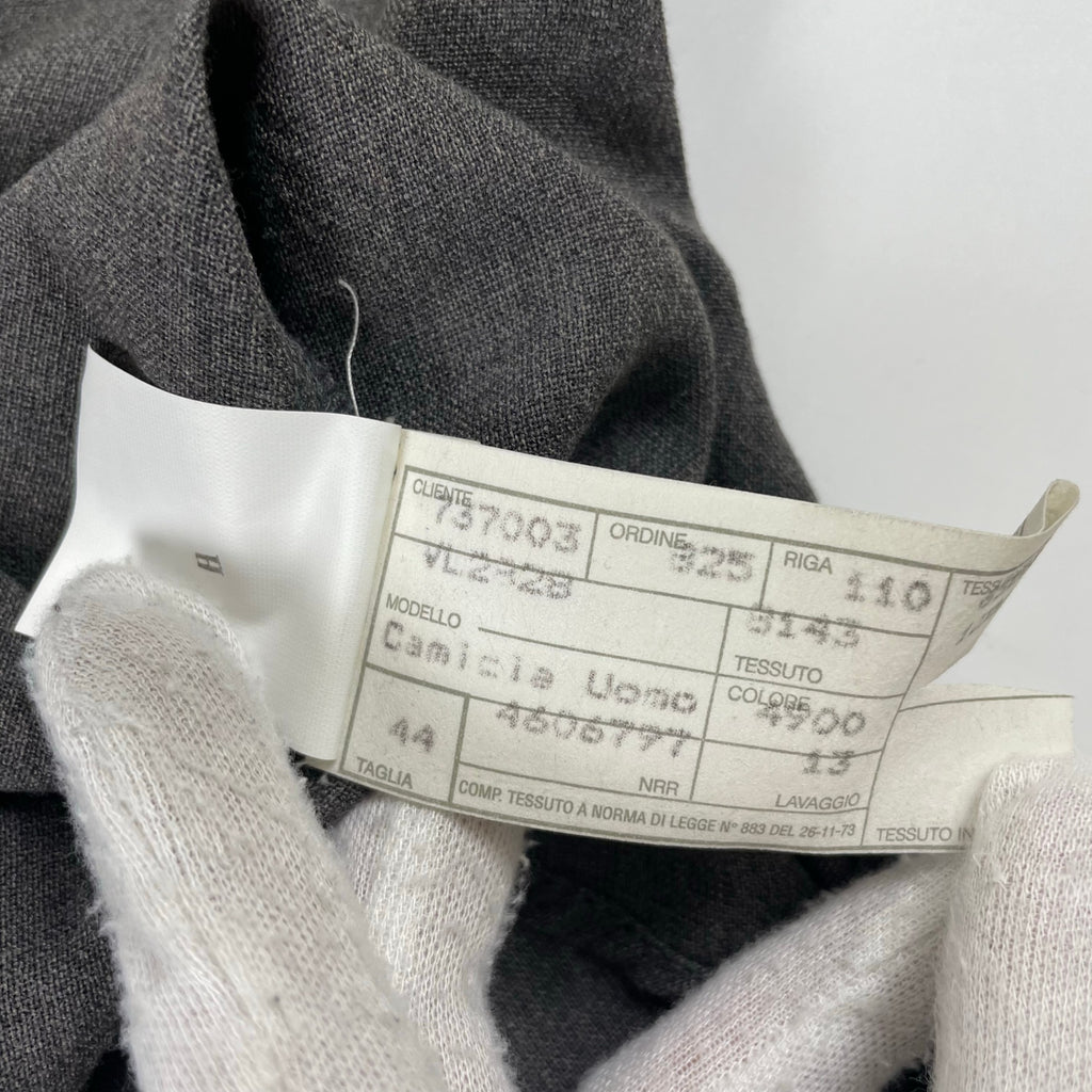 EMPORIO ARMANI / 00's リネンMIXハーフジップシャツ SIZE:44