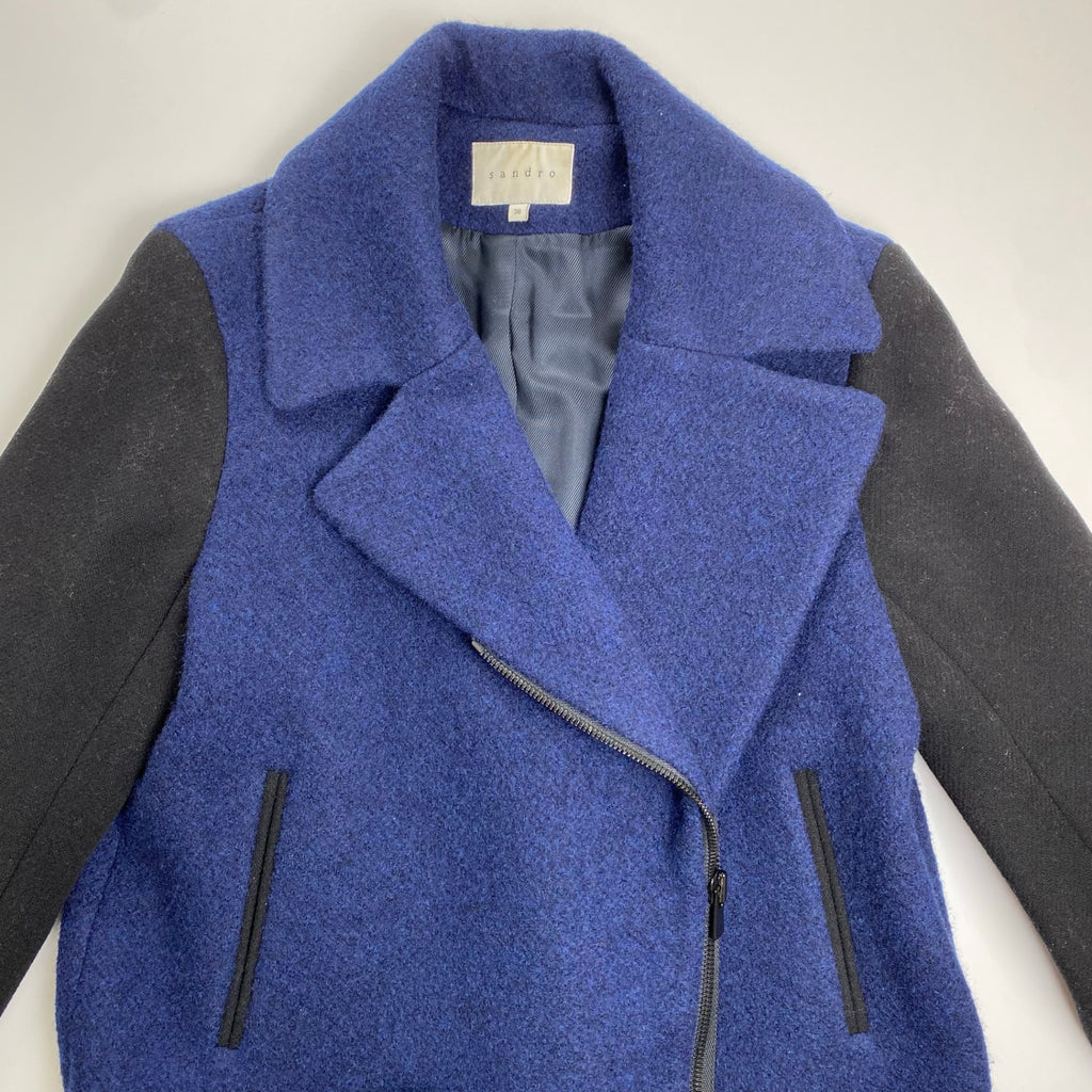 sandro サンドロ / ダブルジップメルトンコート 参考定価：60,000程度 SIZE：38