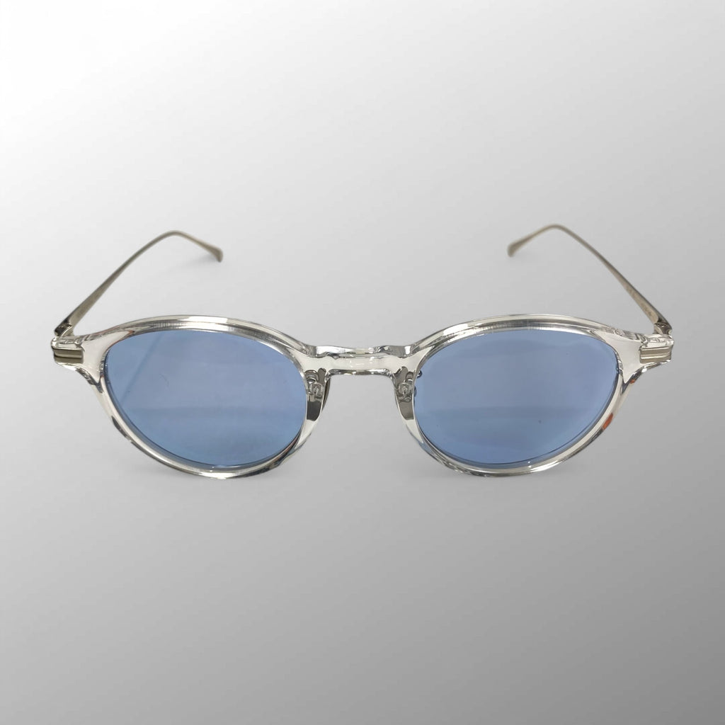 金子眼鏡 ジャパンシリーズ / クリアボストン サングラス 度なしライトブルーレンズ 参考定価：46,000+tax SIZE:47□23-145