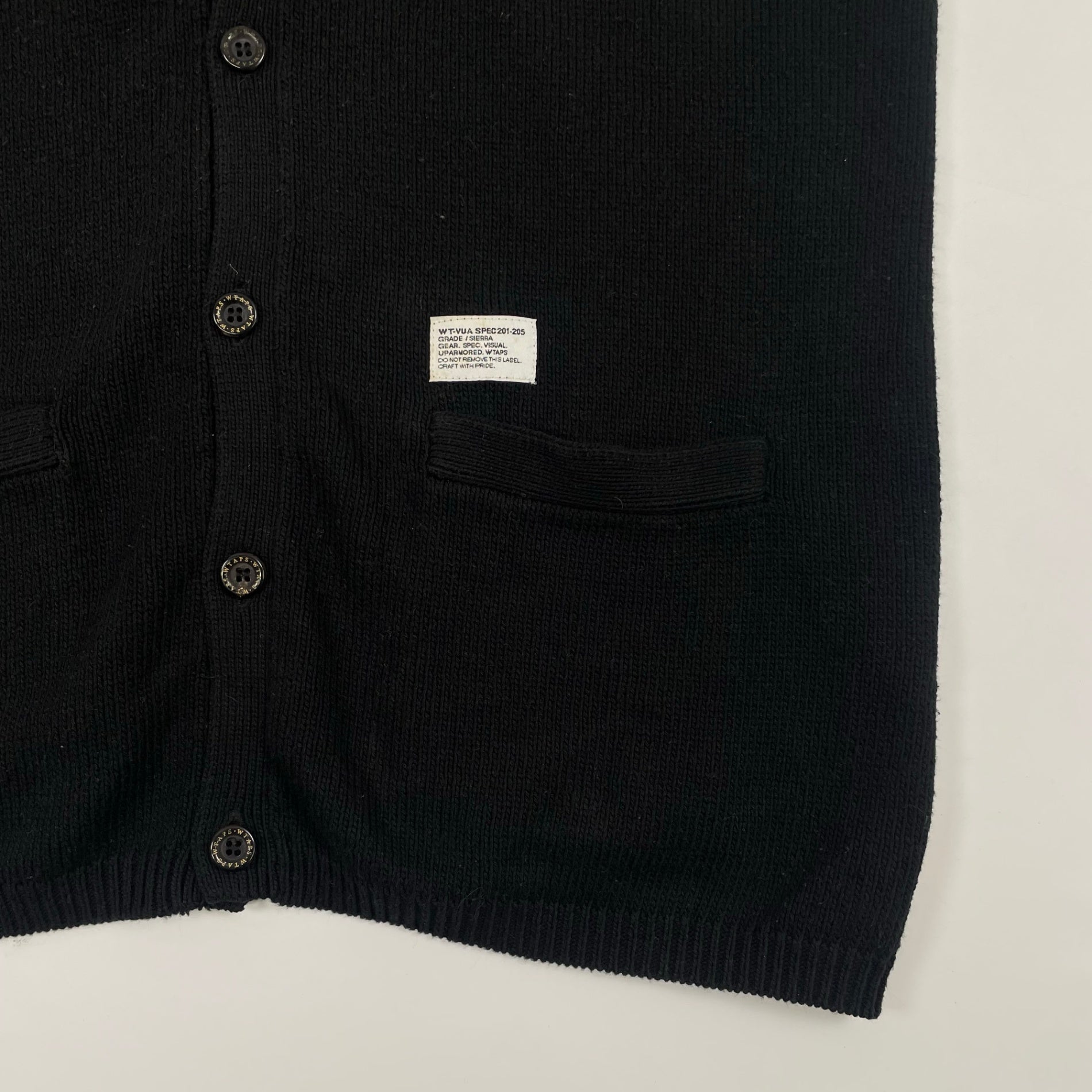 WTAPS ダブルタップス / オールドVネックニットベスト ブラック SIZE:1