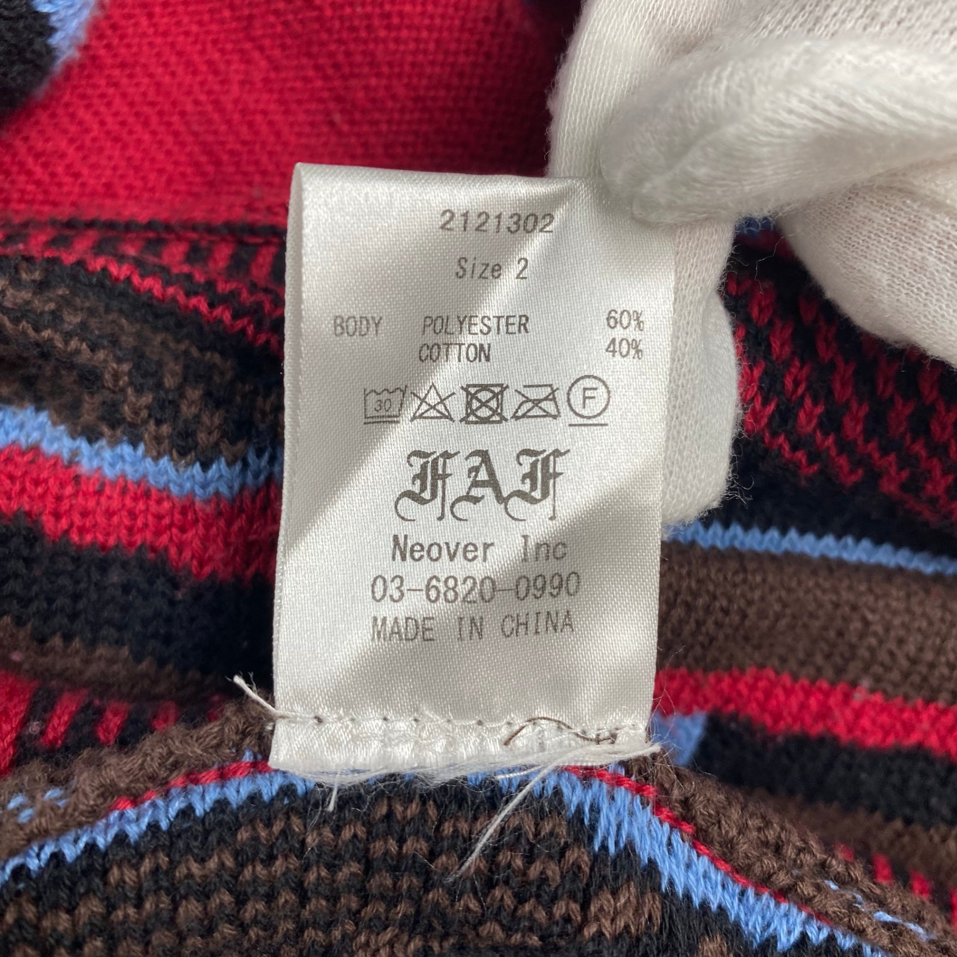 FAF (fake ass flowers) エフエーエフ / 3D Drivers Knit ドライバーズニット 参考定価：40,000+tax SIZE：2(One Size)