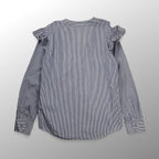 VIVETTA ヴィヴェッタ / フリルストライプシャツ ブラウス 参考定価：50,000程度 SIZE：44