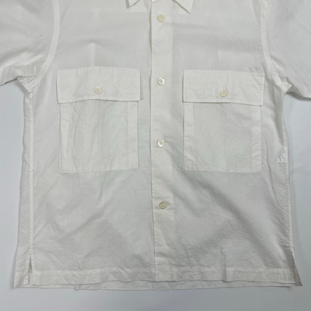 MARGARET HOWELL マーガレットハウエル / コットンリネン2ポケットシャツ 参考定価：30,000程度 SIZE:S