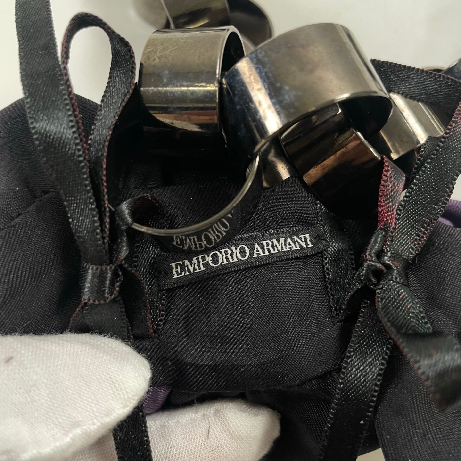 EMPORIO ARMANI / フラワーモチーフ メタルチェーンネックレス 参考定価：50,000程度
