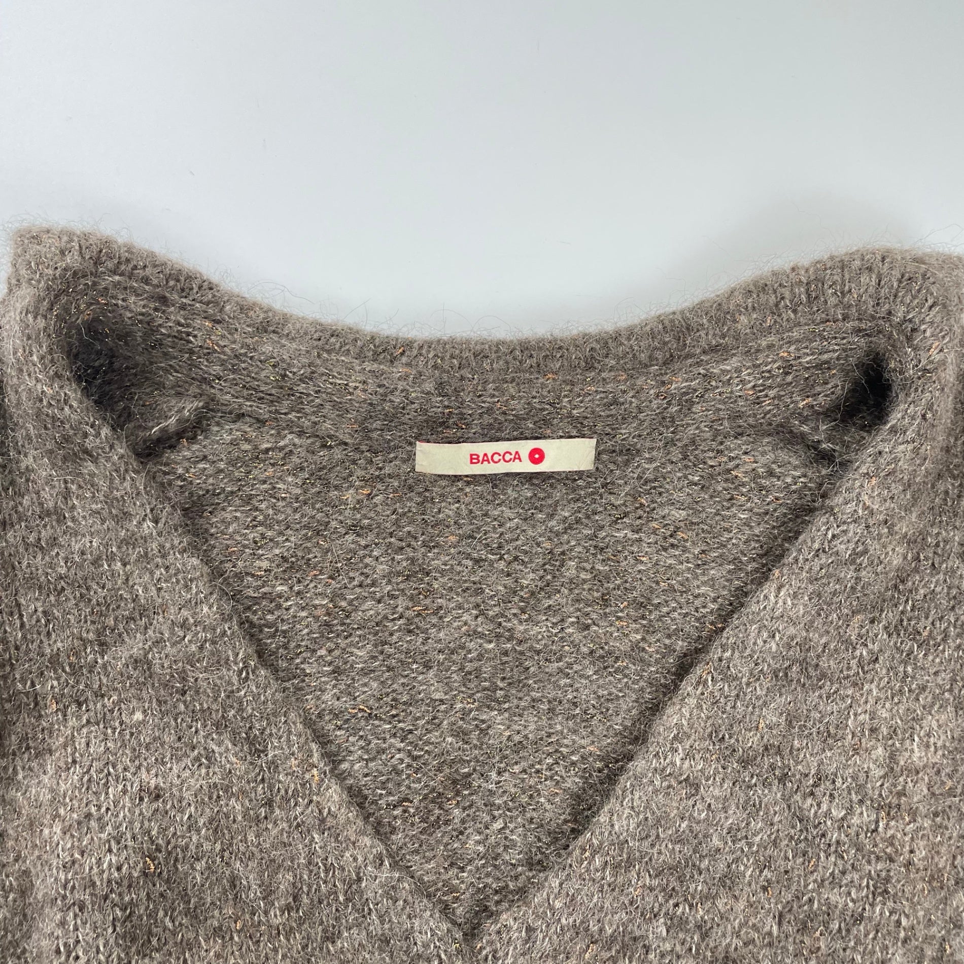 BACCA バッカ / アルパカラメミックス セーラーカラーVネックカーディガン 参考定価：26,000+tax SIZE:S