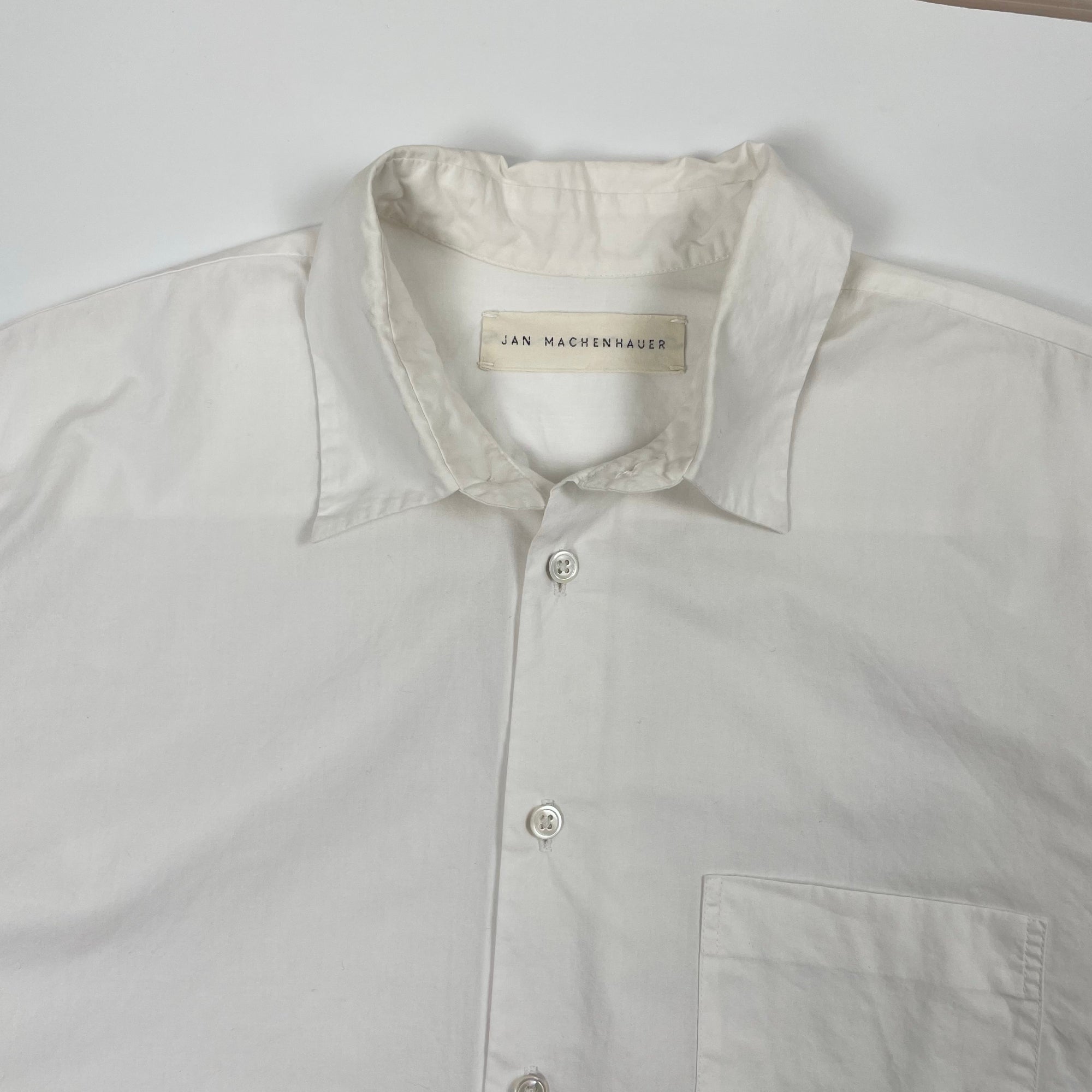 JAN MACHENHAUER / レギュラーカラーポプリンシャツ 参考定価：50,000程度 SIZE：48
