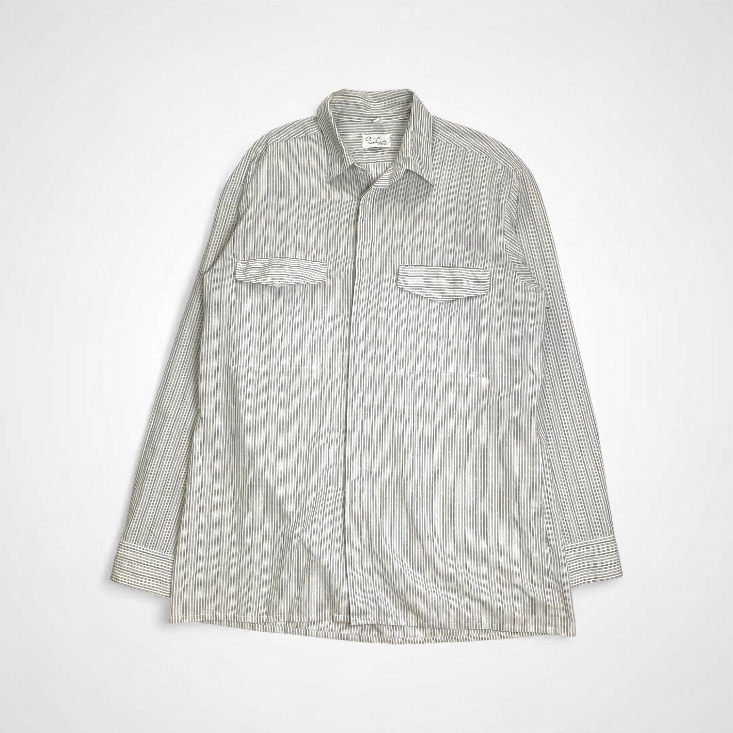 EURO VINTAGE ユーロヴィンテージ / ユーロ ヴィンテージシャツ ホワイト×ライトグレー SIZE:39