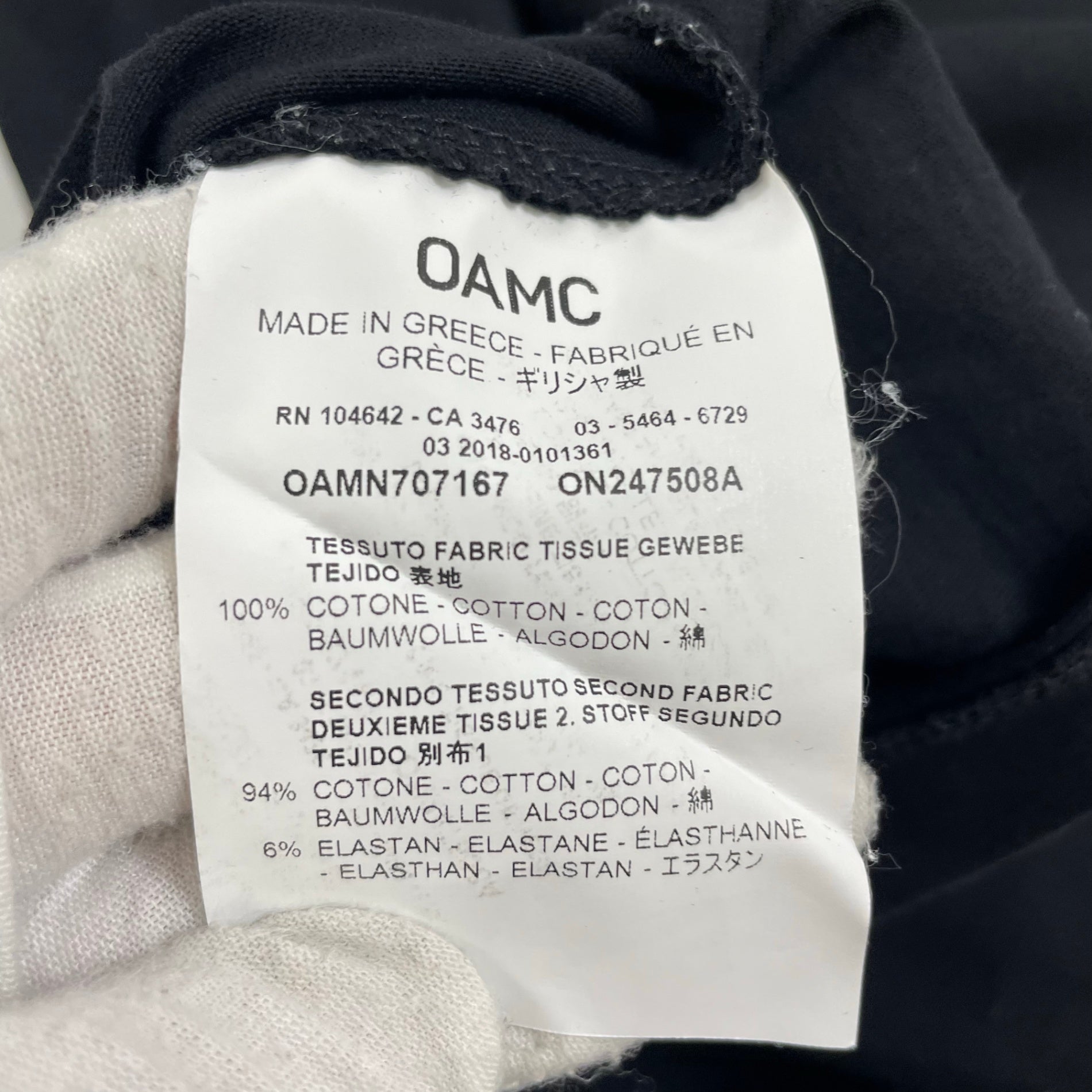 OAMC / プリントTシャツ 参考定価：30,000程度 SIZE：XS(M程度)