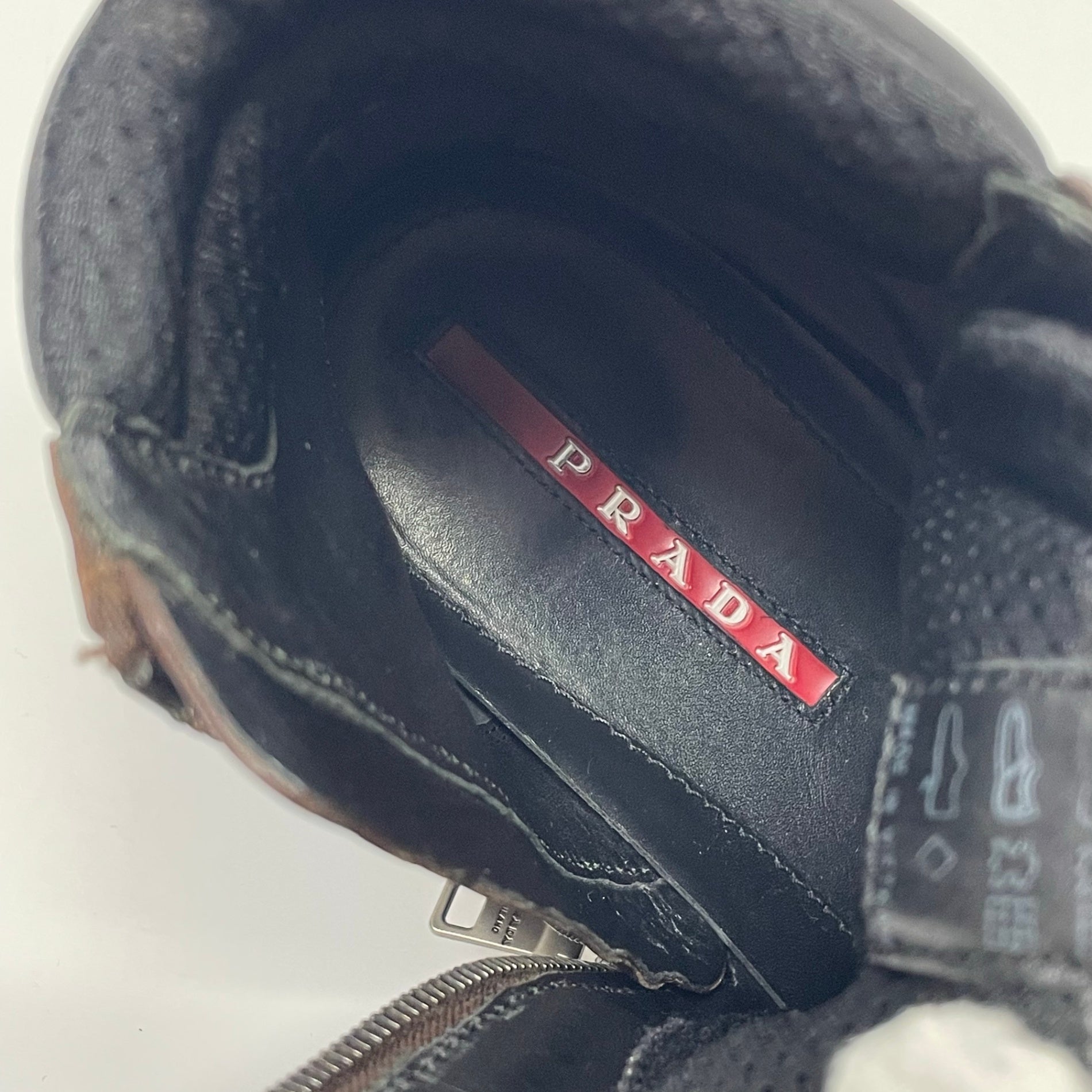 PRADA SPORT / テックレースレザーブーツ 極美品 SIZE:8