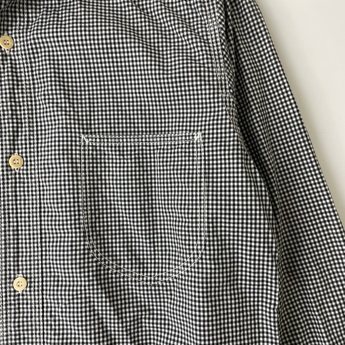 COMME des GARCONS HOMME / 15SS ギンガムワークシャツ 空環仕上げ SIZE:S