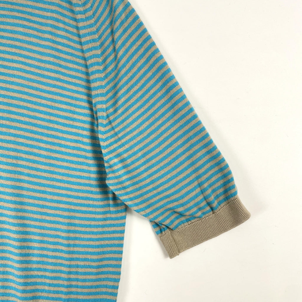 JOHN SMEDLEY / 半袖ボーダーニット 参考定価：40,000程度 SIZE:XS