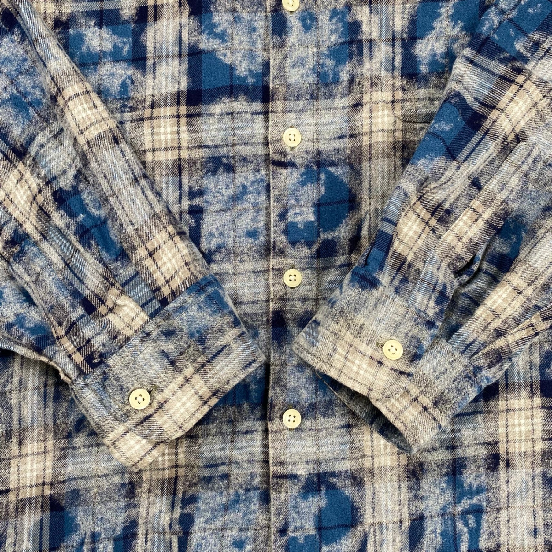 P.O.S ピーオーエス / グランジ フォグチェックシャツ 韓国発 SIZE:L程度