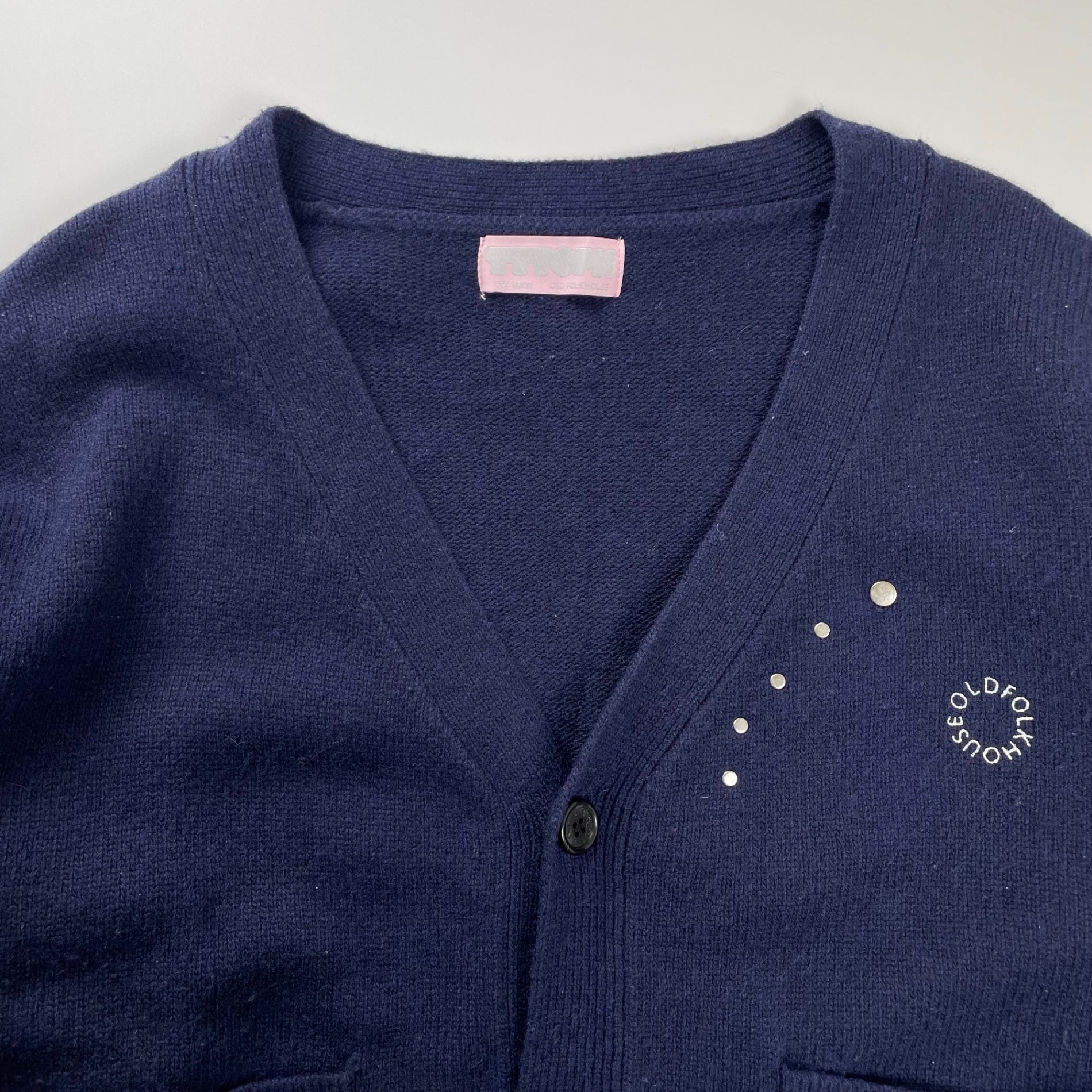 TTT MSW × OLD FOLK HOUSE ティーモダンストリートウェア オールドフォークハウス / スタッズニットカーディガン 参考定価：24,000+tax SIZE:M