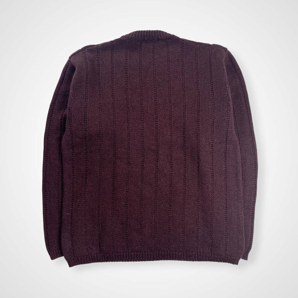 Paul Smith COLLECTION ポールスミスコレクション / コットンウールニット バーガンディ 参考定価：40,000程度 SIZE:L