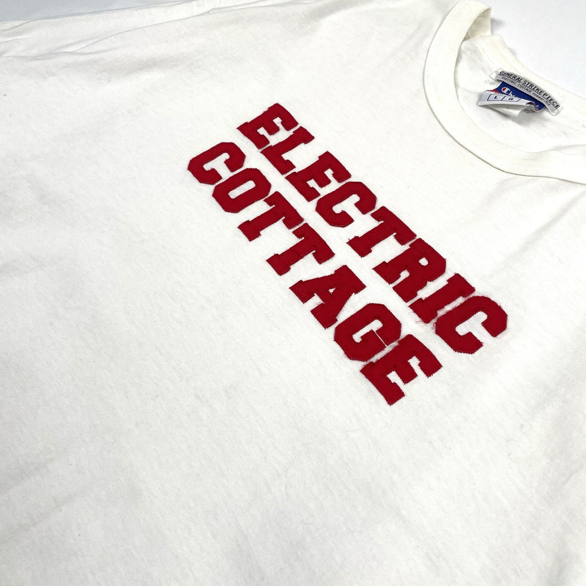 ELECTRIC COTTAGE / パッチワークロゴTEE 02SS GENERAL STRIKE PIECE SIZE:L