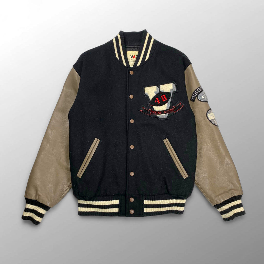 VAN JACKET ヴァン ヂャケット / ヴィンテージスタジャン 背面ロゴ デコレーション SIZE：M