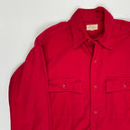 L.L. Bean エルエルビーン / 5-60s ヴィンテージ シャモアクロスシャツ レッド SIZE:15