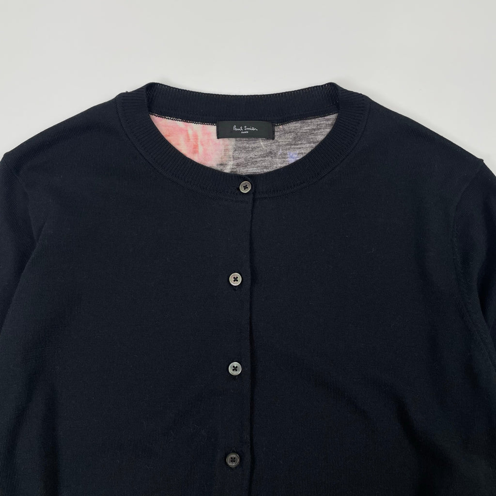 Paul Smith BLACK / フラワープリント クルーネックカーディガン SIZE:L