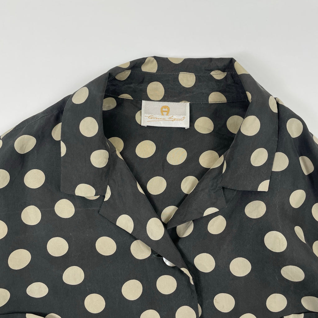 ETIENNE AIGNER / ピュアシルクドットシャツ 参考定価：45,000程度 SIZE:44