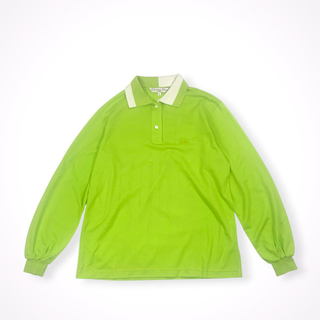 Christian Dior SPORTS クリスチャンディオール スポーツ / ヴィンテージバイカラーポロシャツ グリーン SIZE:L
