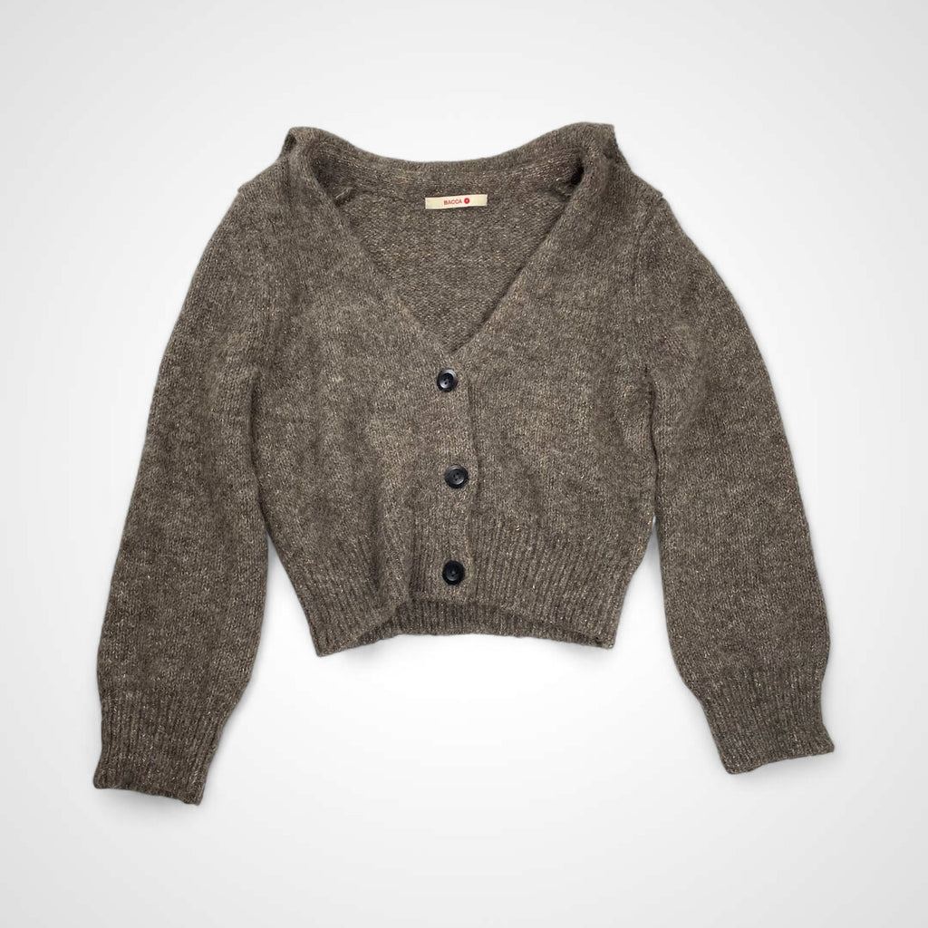 BACCA バッカ / アルパカラメミックス セーラーカラーVネックカーディガン 参考定価：26,000+tax SIZE:S