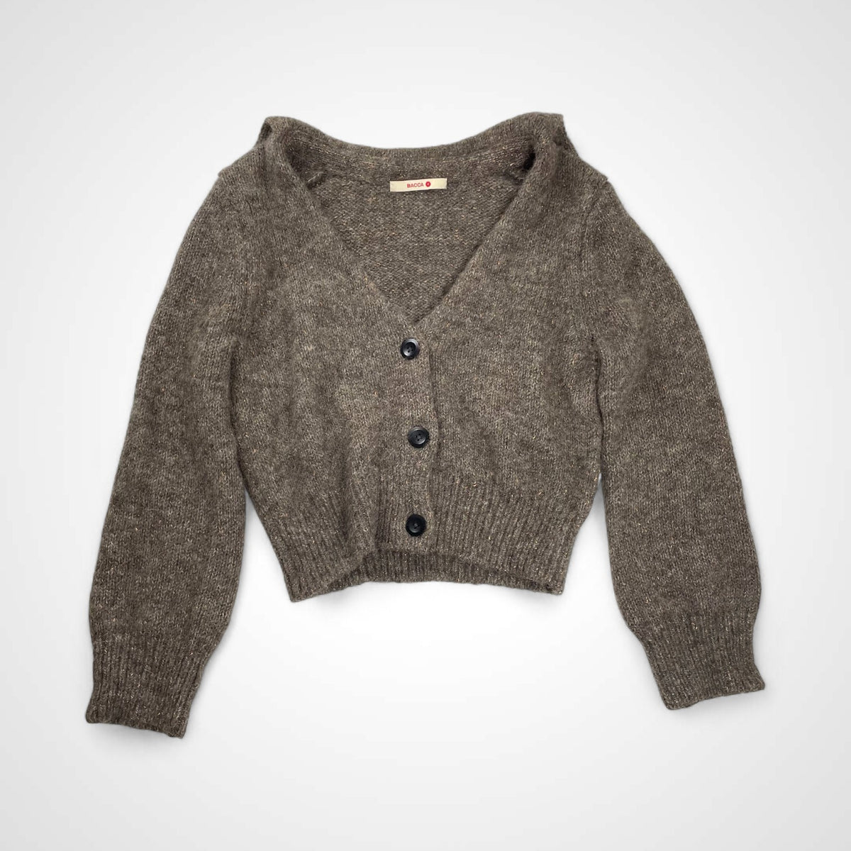 BACCA バッカ / アルパカラメミックス セーラーカラーVネックカーディガン 参考定価：26,000+tax SIZE:S