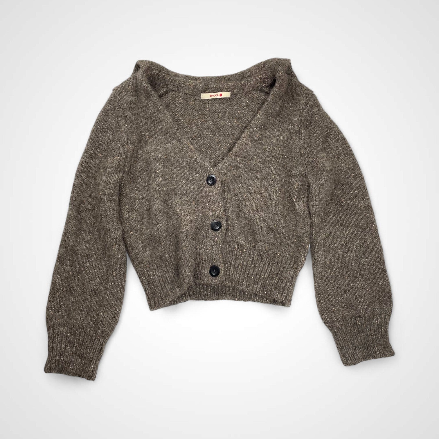 BACCA バッカ / アルパカラメミックス セーラーカラーVネックカーディガン 参考定価：26,000+tax SIZE:S