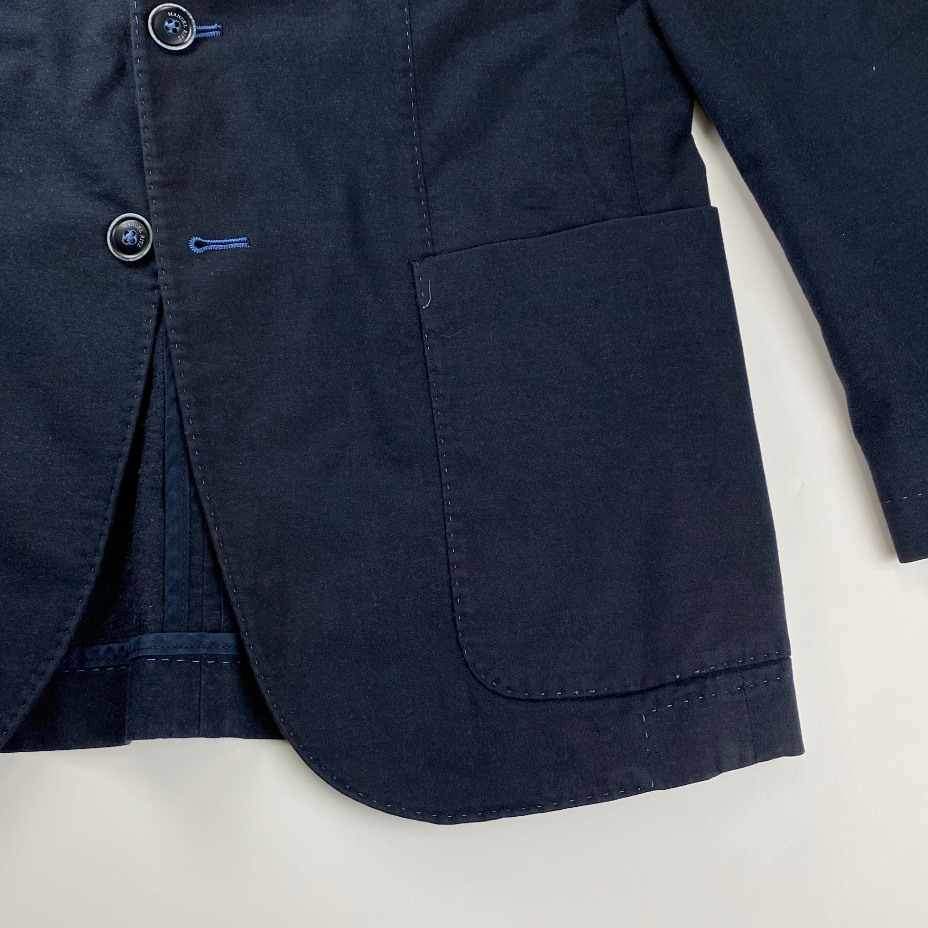 MANUEL RITZ マニュエル リッツ / ステッチ エルボーパッチ ジャケット デザイン LEON 伊勢丹取り扱い SIZE:46